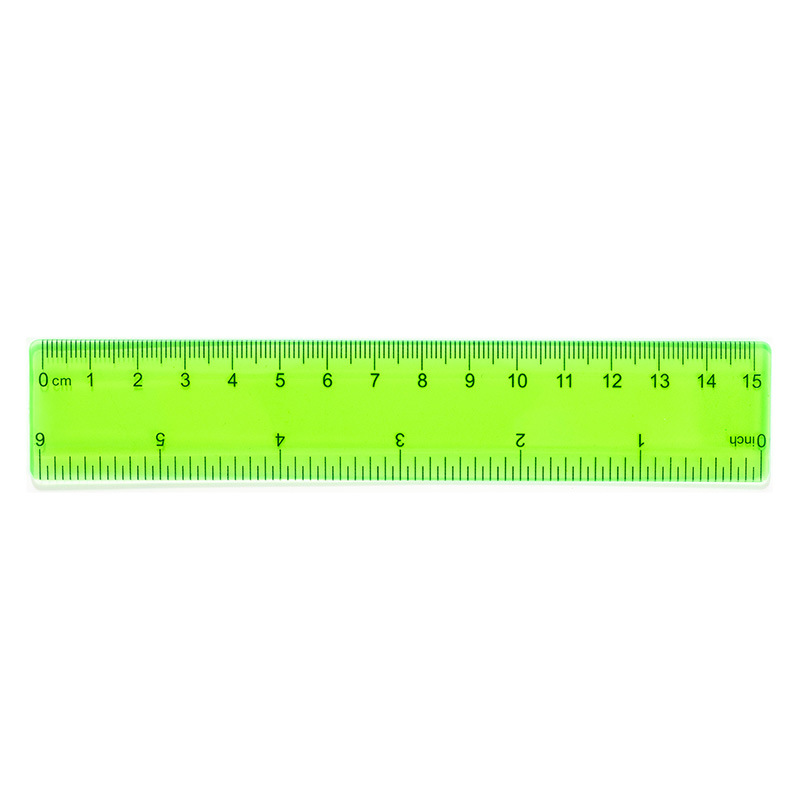 Plastic Transparent Straight Ruler Flexible Shatter Resistant 6" X 1.2" 5