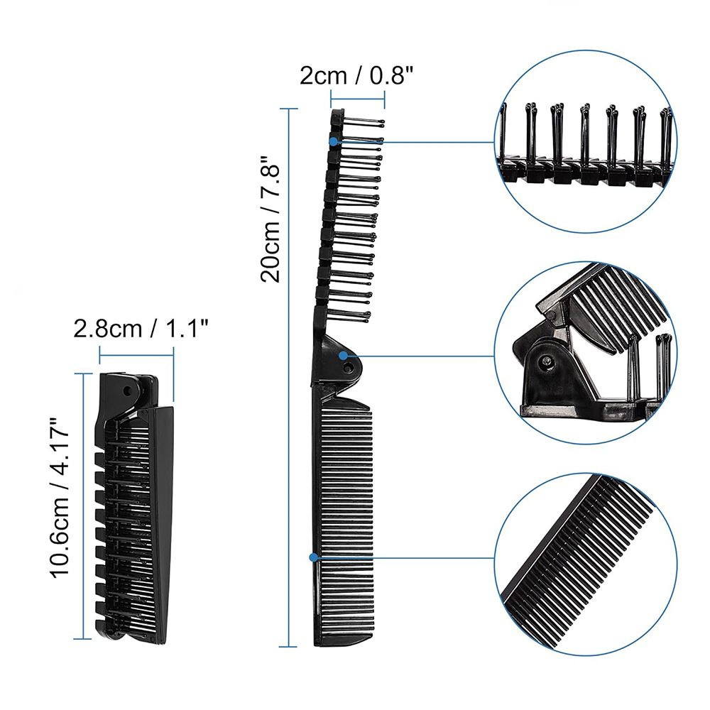 Folding Hair Brush And Comb Set 8