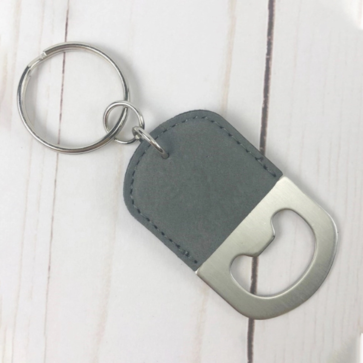 Leatherette Bottle Opener Key Ring 4