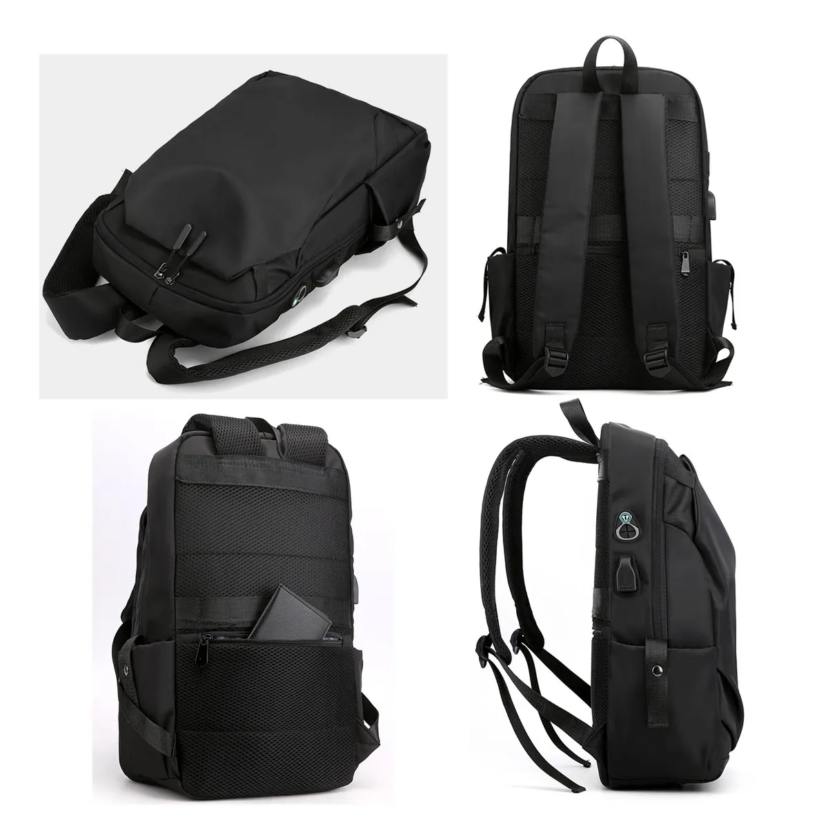 Lightweight Laptop Backpack with USB Charging Port and Headp 4