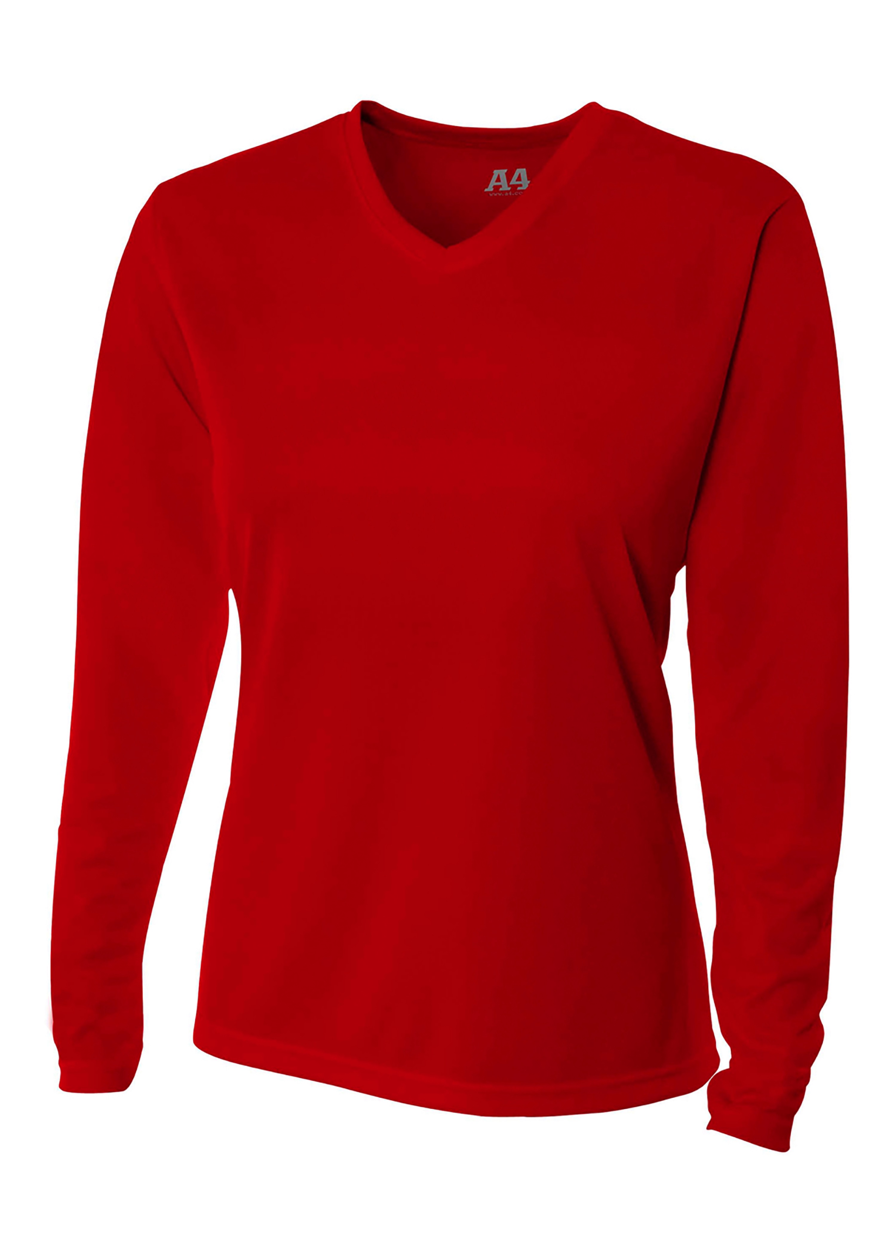 A4 Long Sleeve V-Neck Bird's Eye Mesh Tee 2