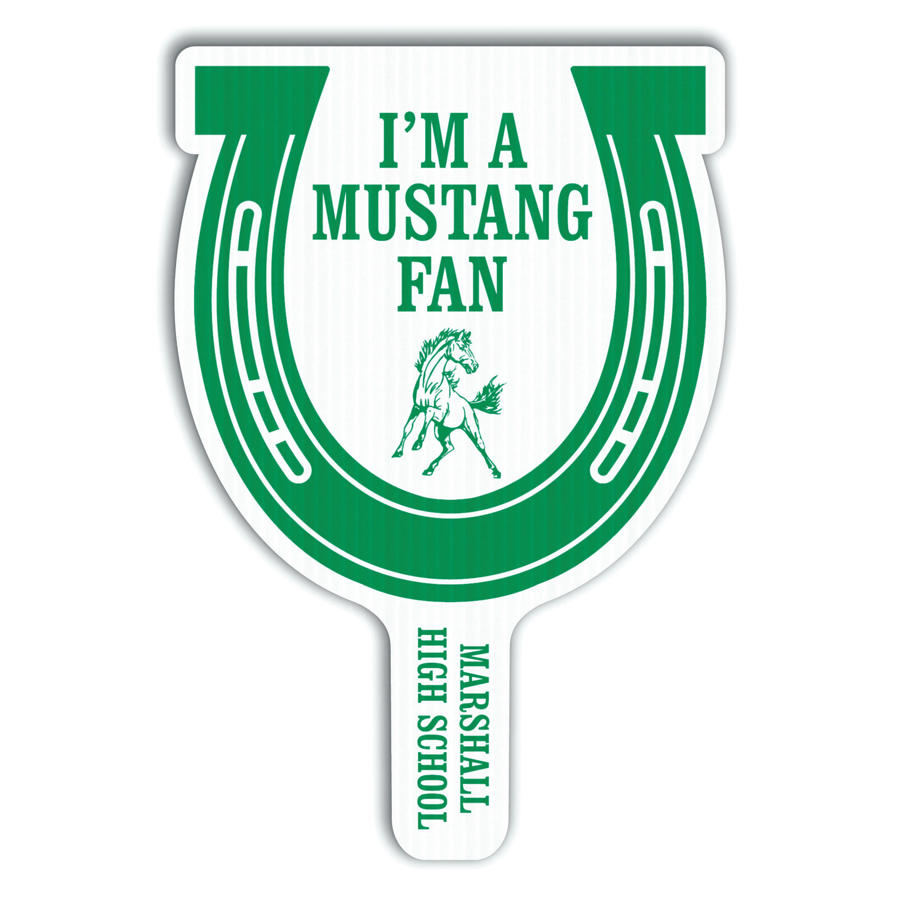 Horseshoe Hand Fan, Screen Printed 36