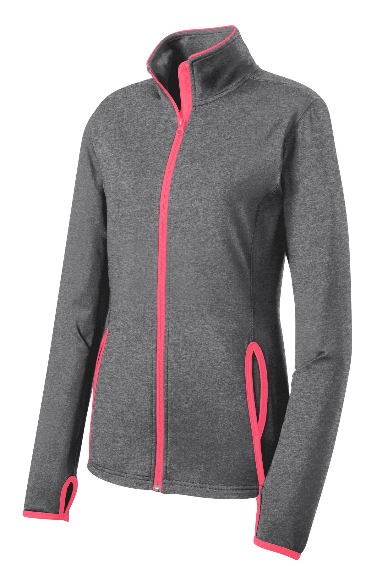 Sport-Tek Women's Sport-Wick Stretch Contrast Full-Zip Jacket. LST853 5