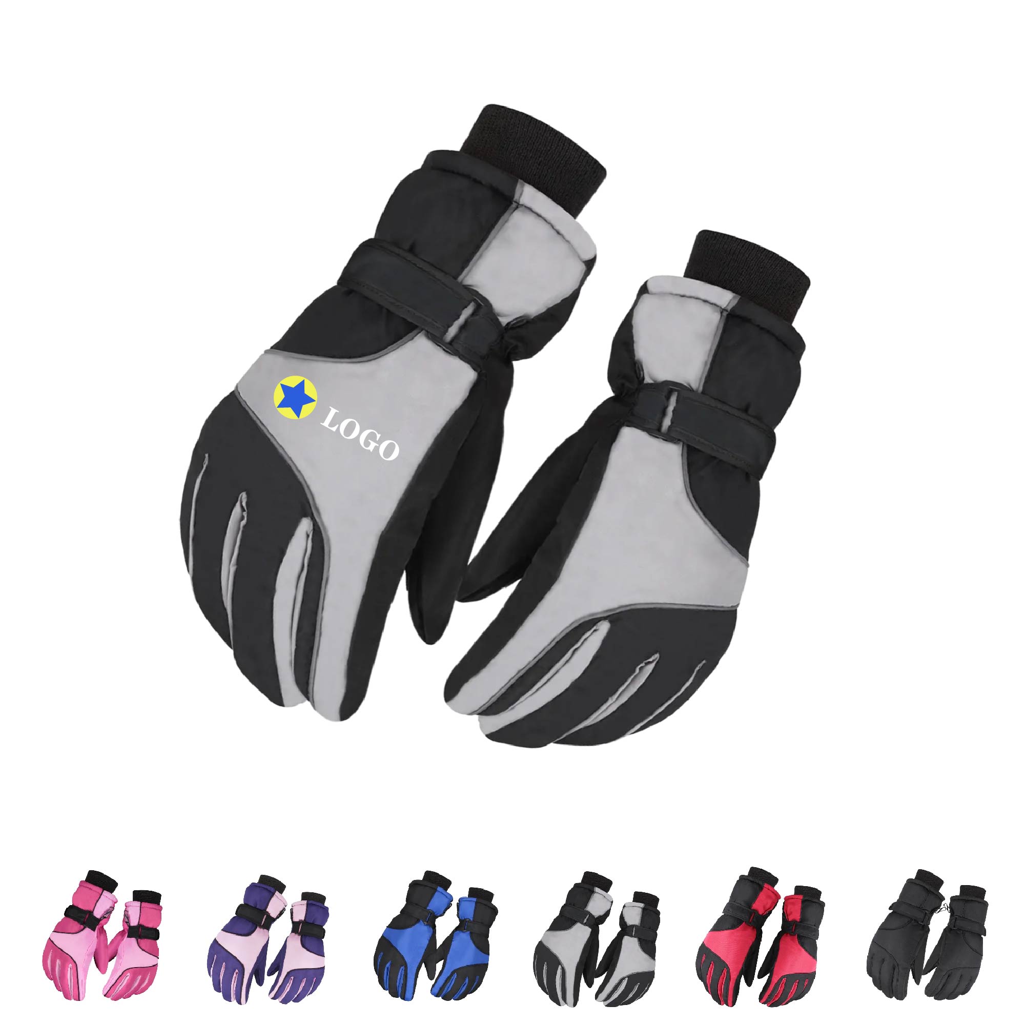 MOQ 10 pcs Waterproof Ski Gloves 2