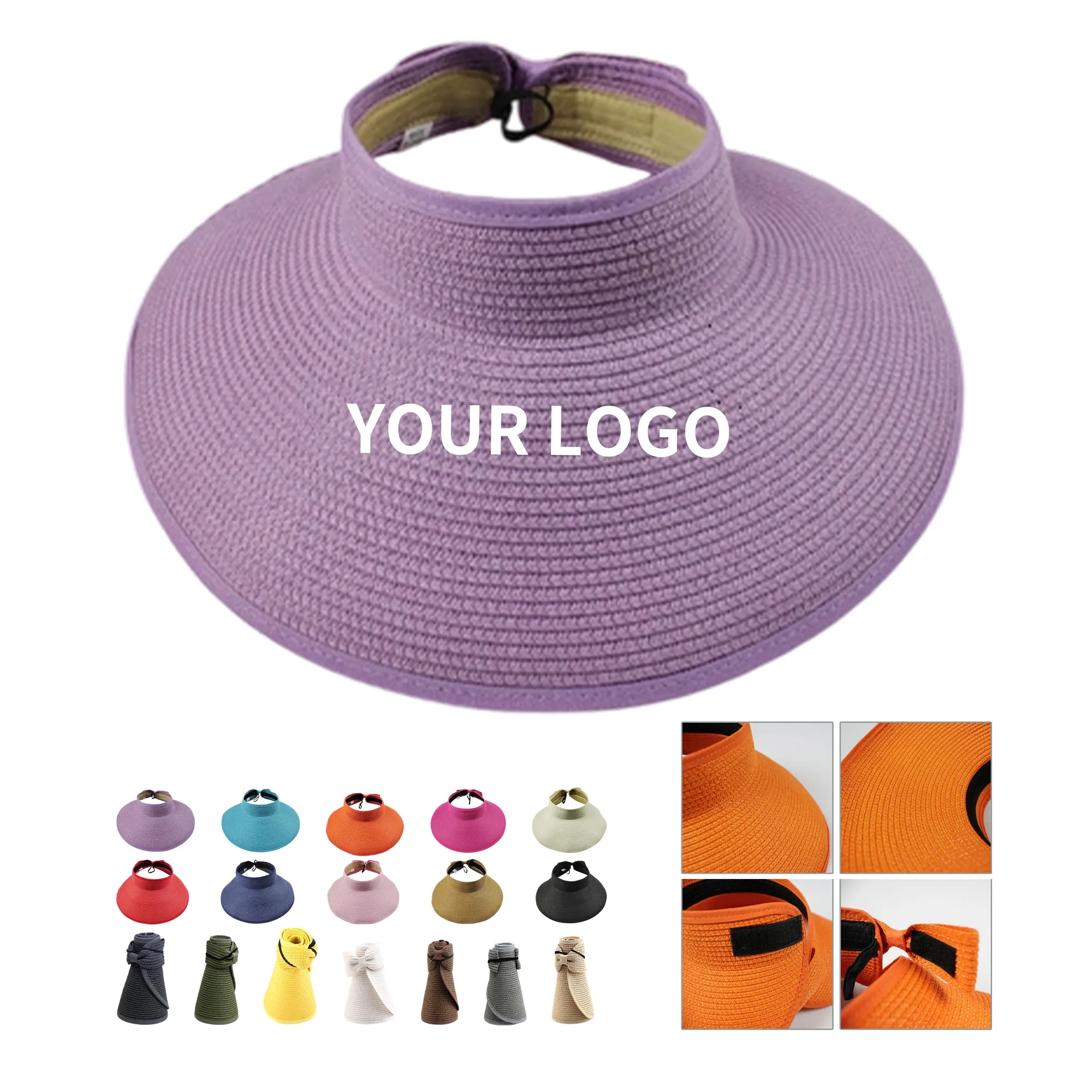 Foldable Straw Sun Visor Hat 5