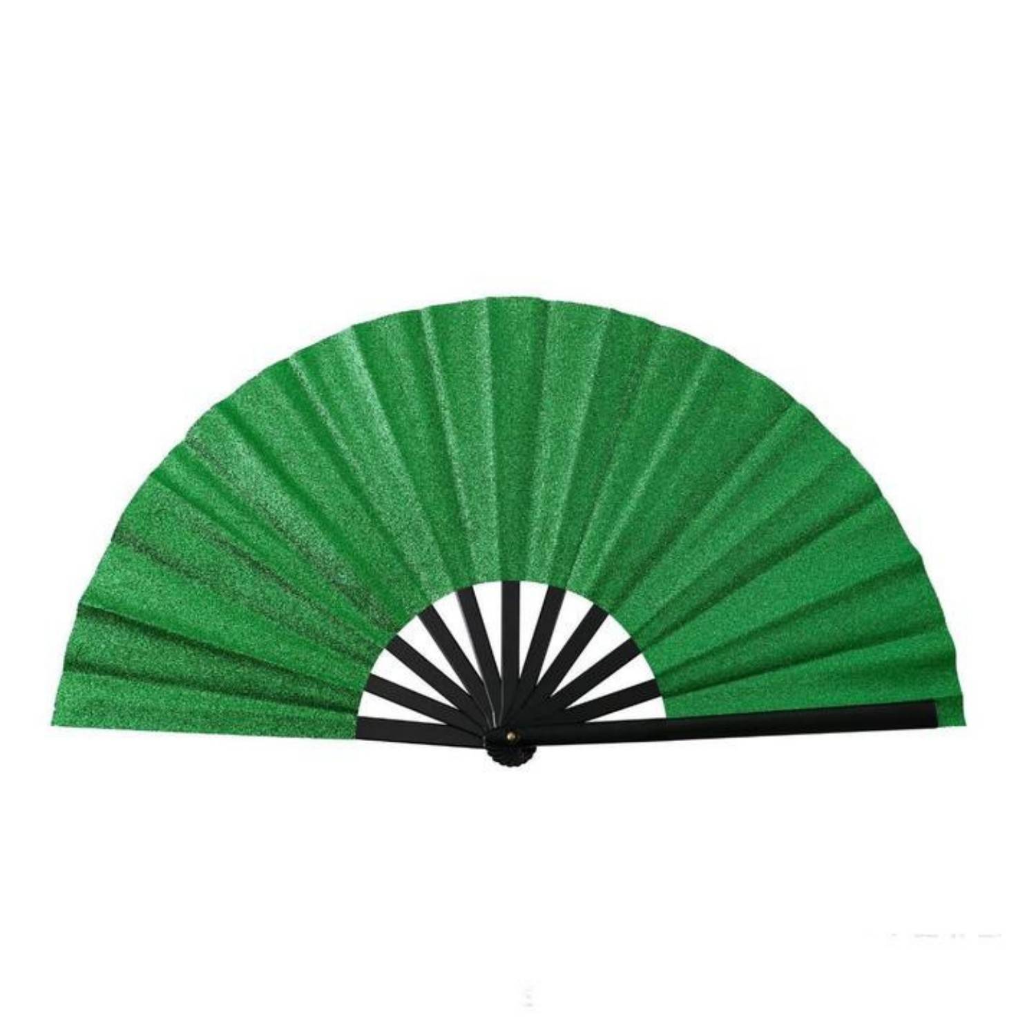13 Inch Glitter Bamboo Handheld Folding Fan 10