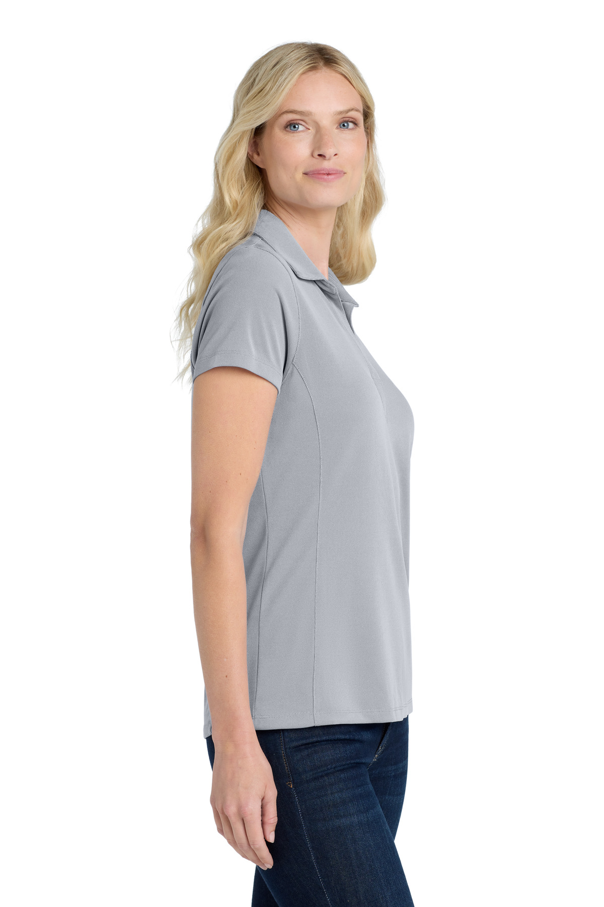 Port Authority Women's Poly Oxford Pique Polo. LK582 1