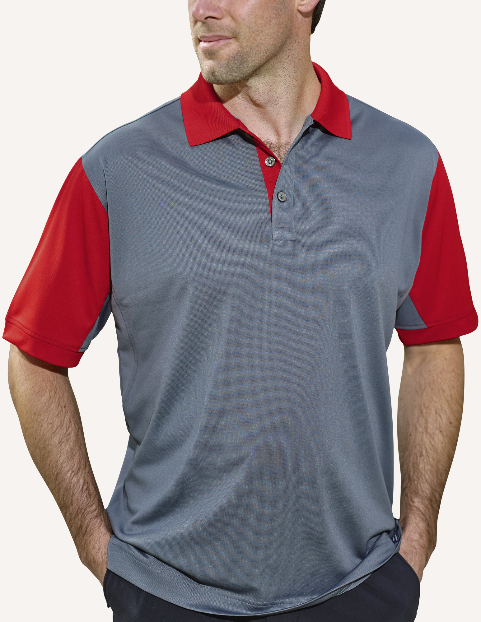 Men's Corvette Recharged Hybrid Interlock Color block Polo Shirt 13