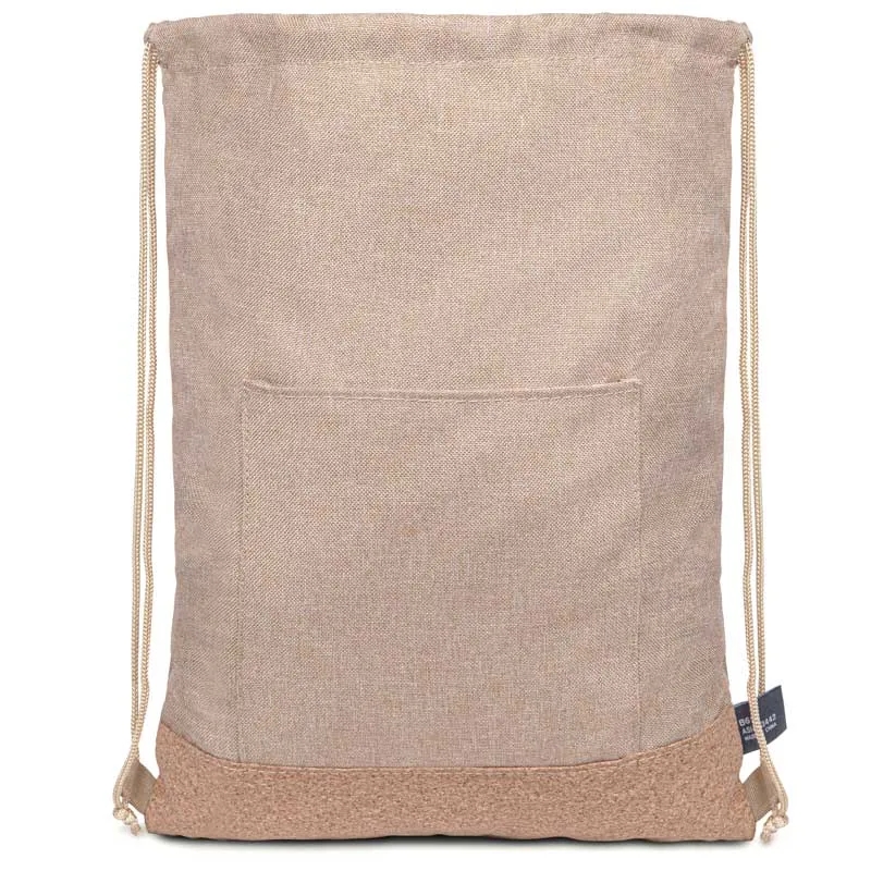 Taylor RPET Drawstring Backpack - Khaki 4