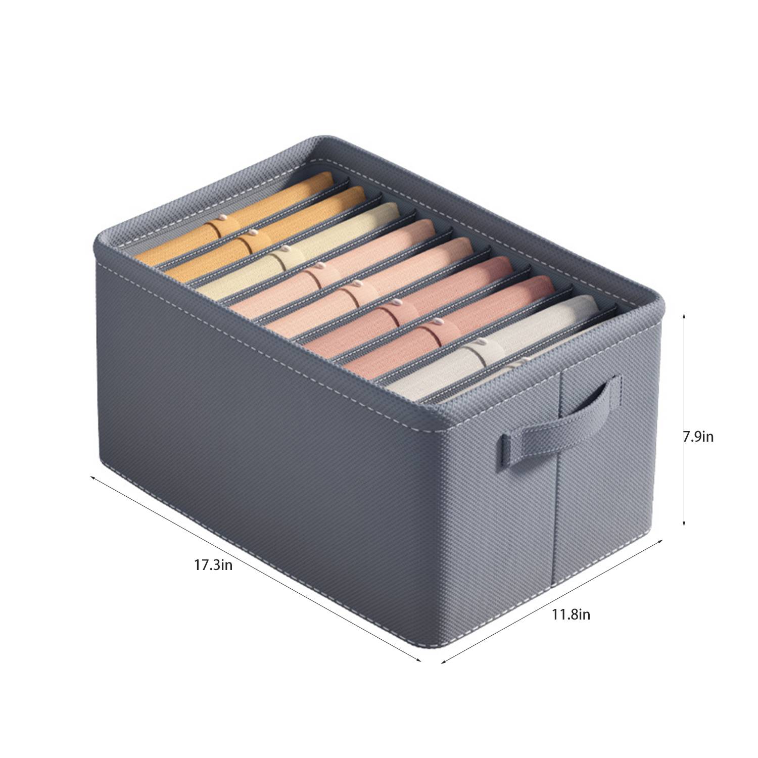 Foldable Clothing Organizer Box with Compartments 5