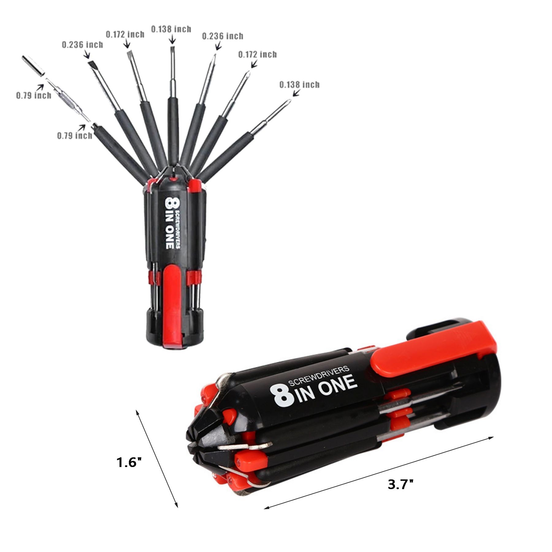 8 in 1 Screwdrivers with Flashlight 2