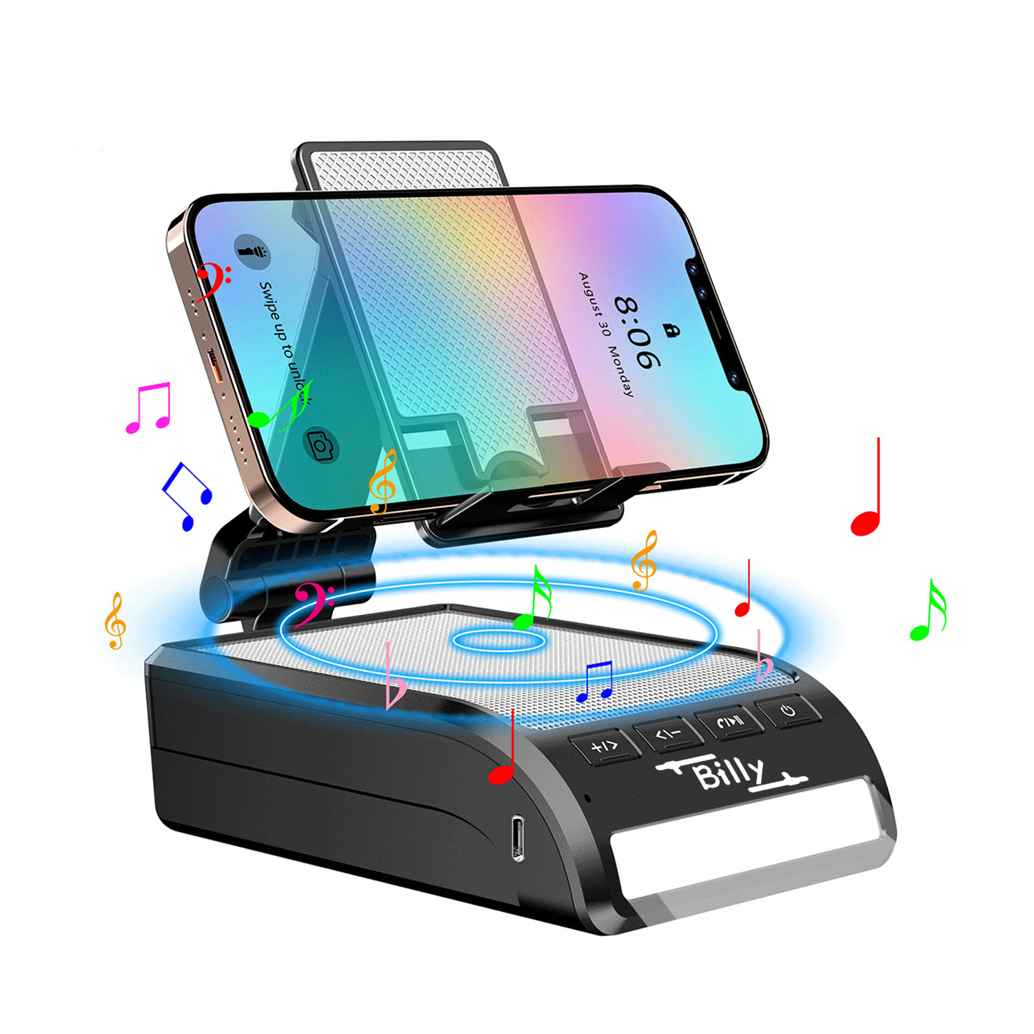 Portable Bluetooth Speaker with Phone Stand 6