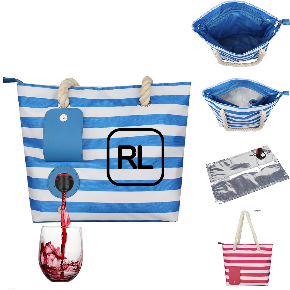 Beach Wine Insulated Tote Bag 2