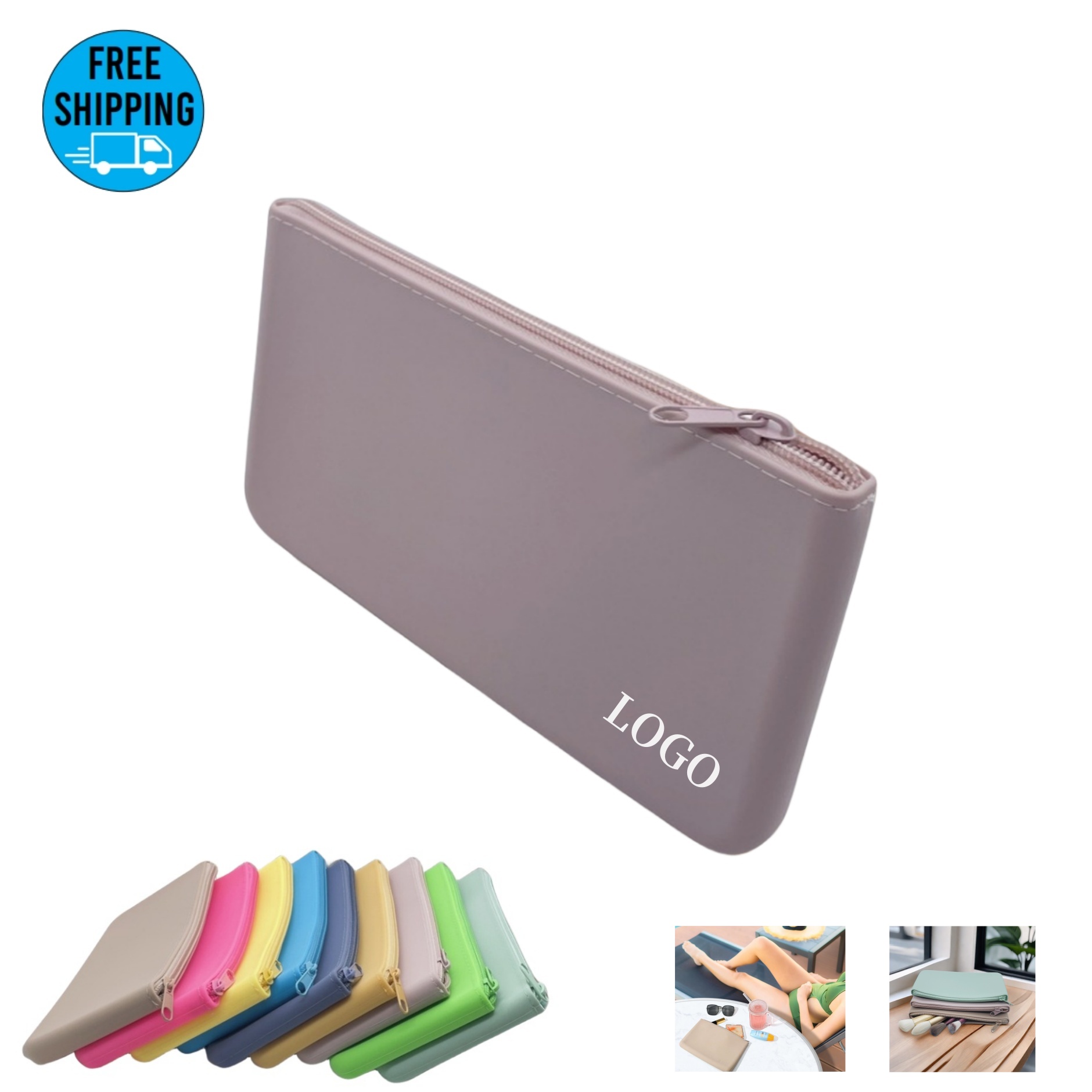 Silicone Makeup Bag Slim Cosmetic Bag 2