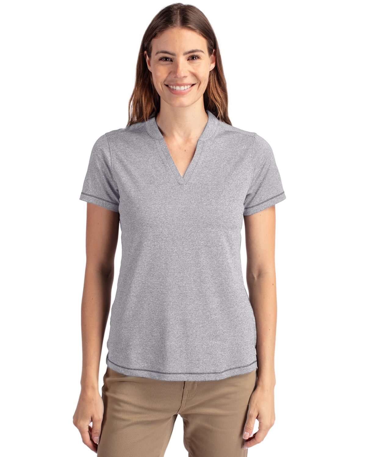 Cutter & Buck Forge Recycled Four-Way Stretch Heathered Womens Blade Top 81