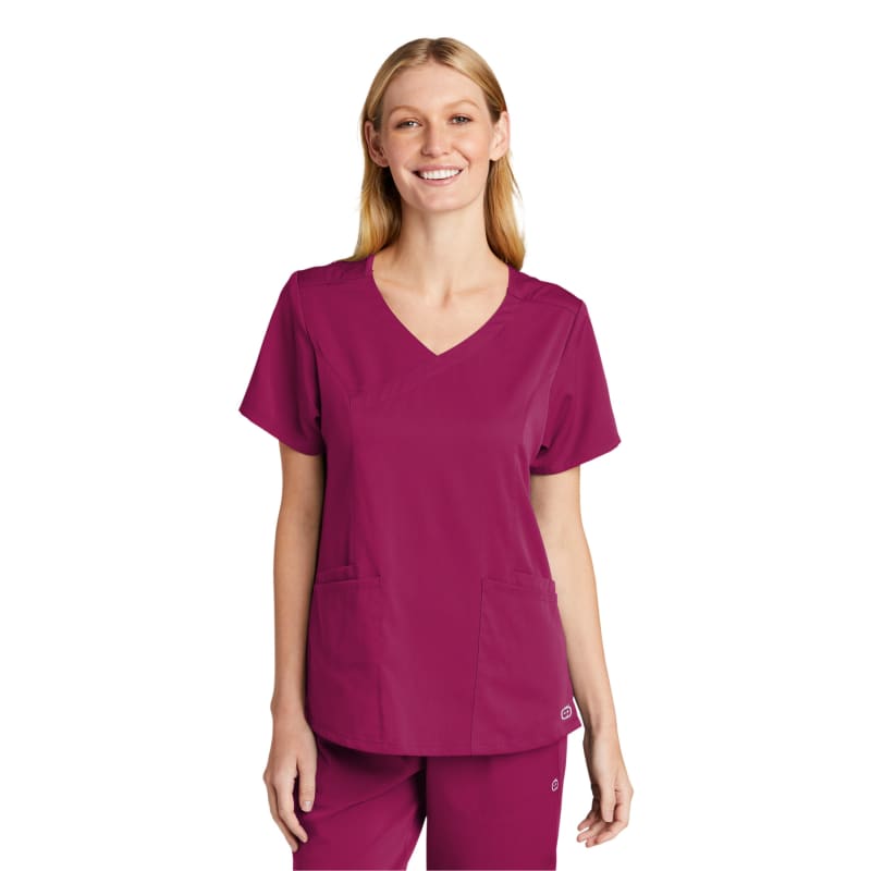 WonderWink Women's Premiere Flex Mock Wrap Top 8