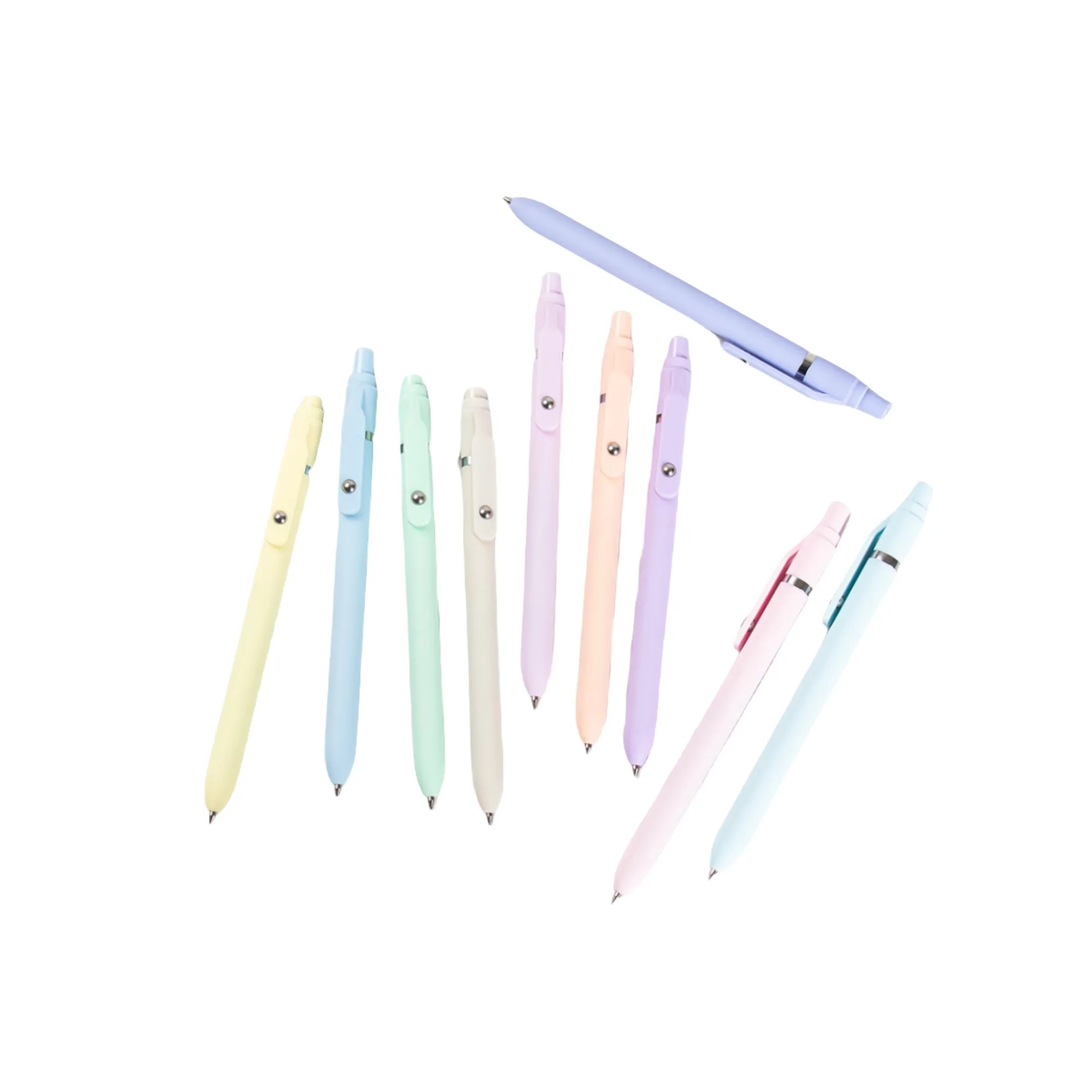 Macaron Colored Click & Roll Gel Pens 6