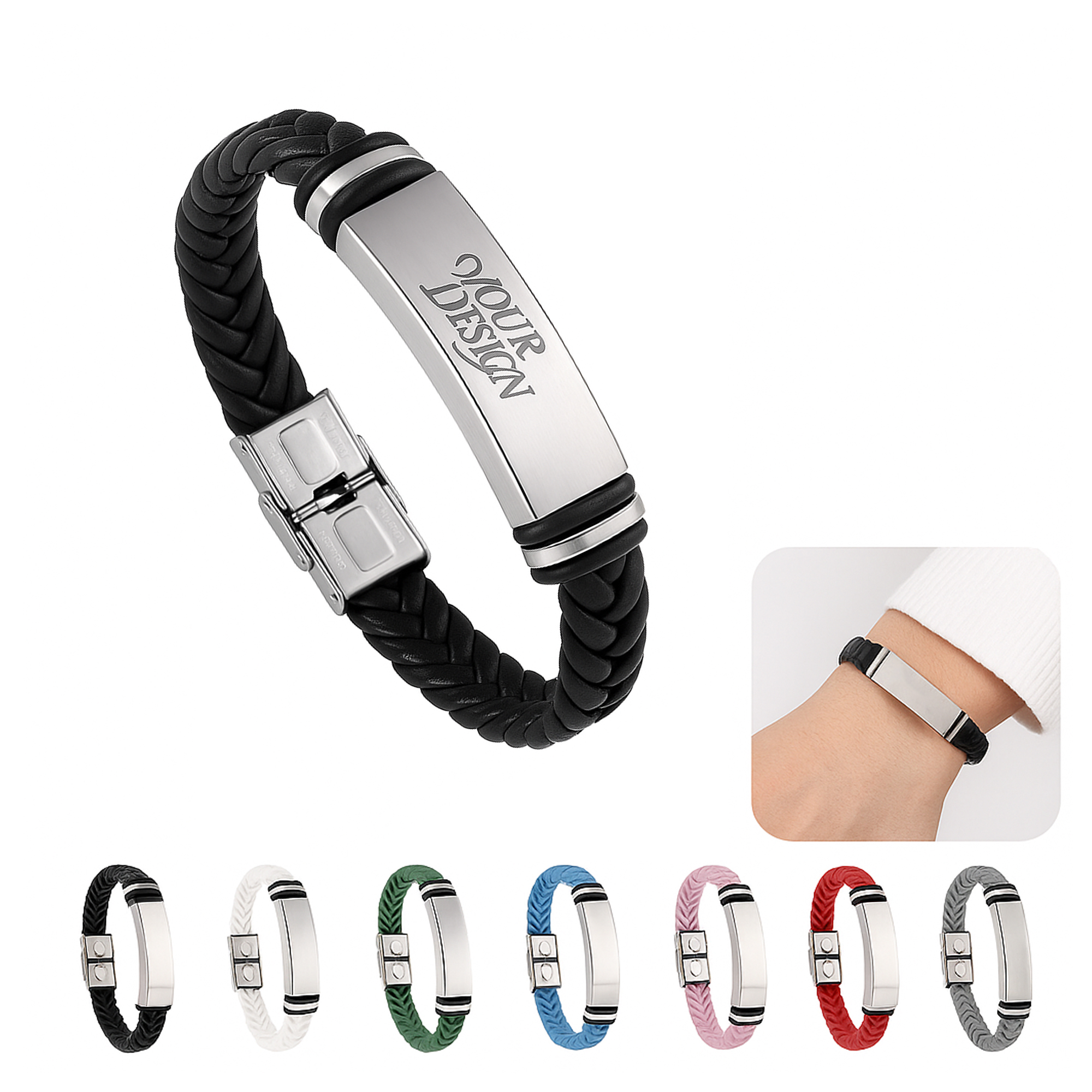 Magnetic Clasp Leather Bracelet 5