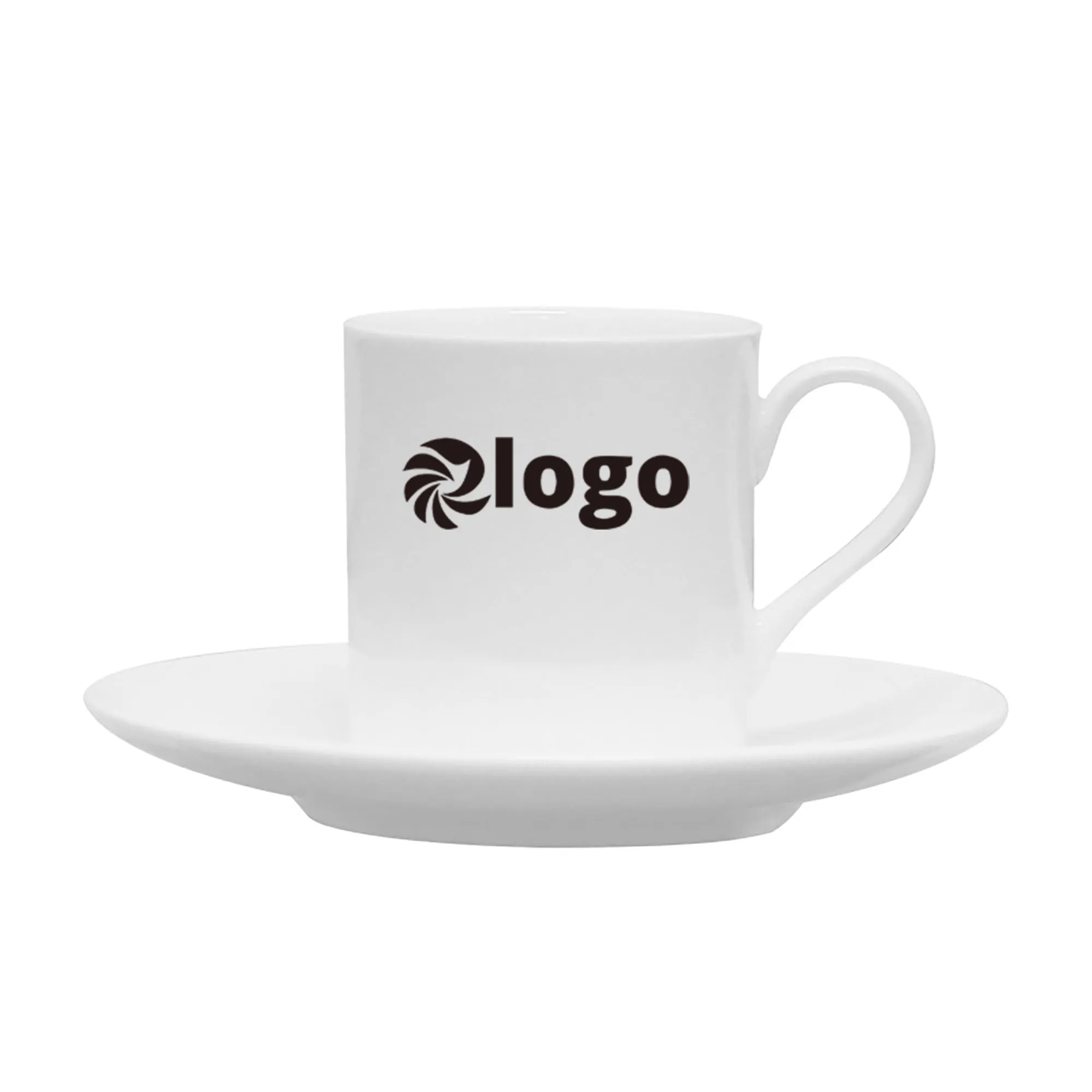 Custom 3 Oz. Porcelain Tea Cups Coffee Mugs with Saucer 1