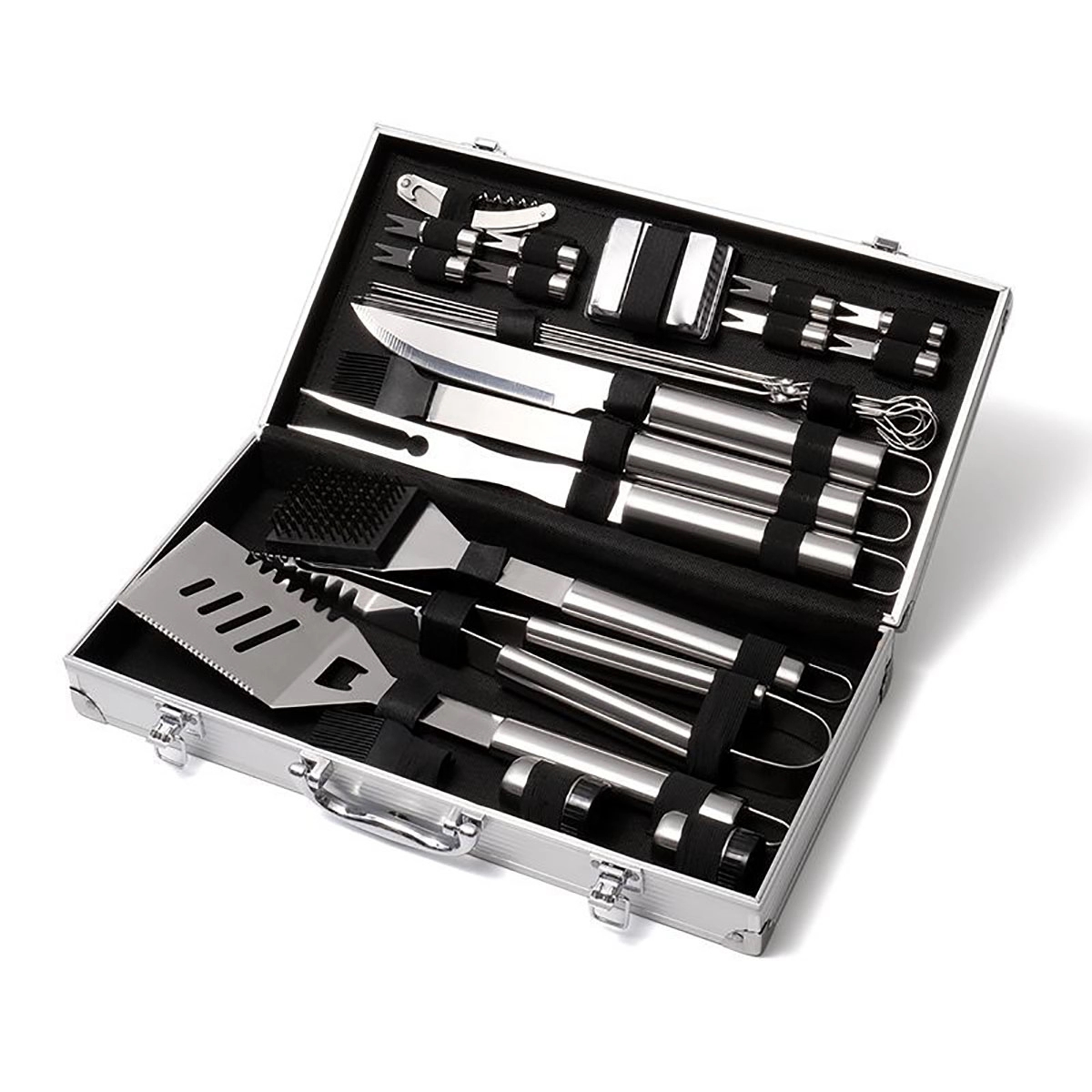 Bbq Stainless Steel Grilling 25 Pcs Set With Case 2