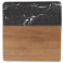Black Marble and Wood Coaster Set 3