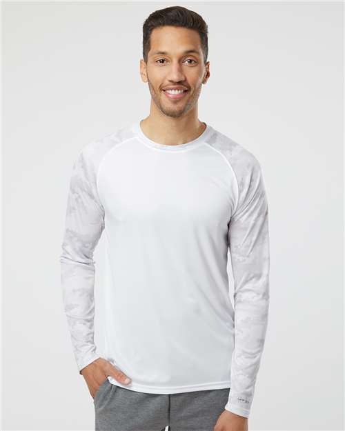Unisex Cayman Performance Camo Colorblocked Long Sleeve T-Shirt - 216 33