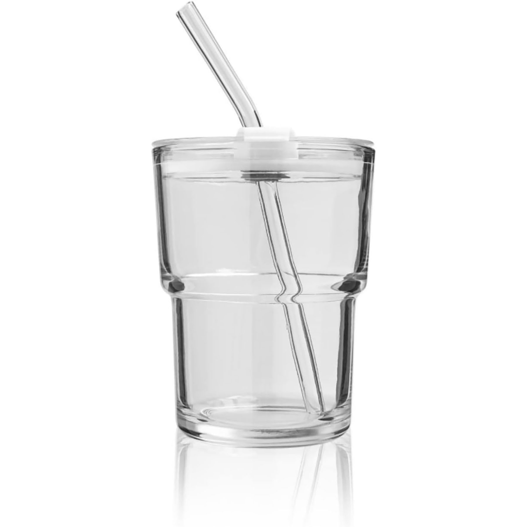13 oz. Glass Cup With Lid And Straw 4