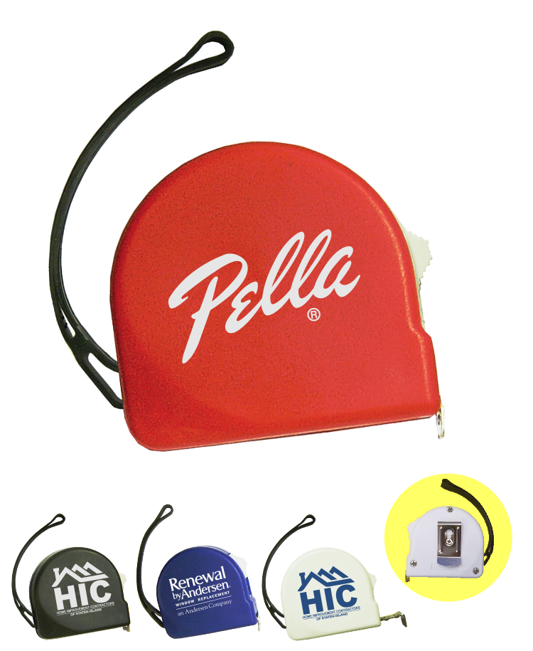 6 ft. - Tape Measure with Belt Clip And Wrist Strap - 1-Color Print 2