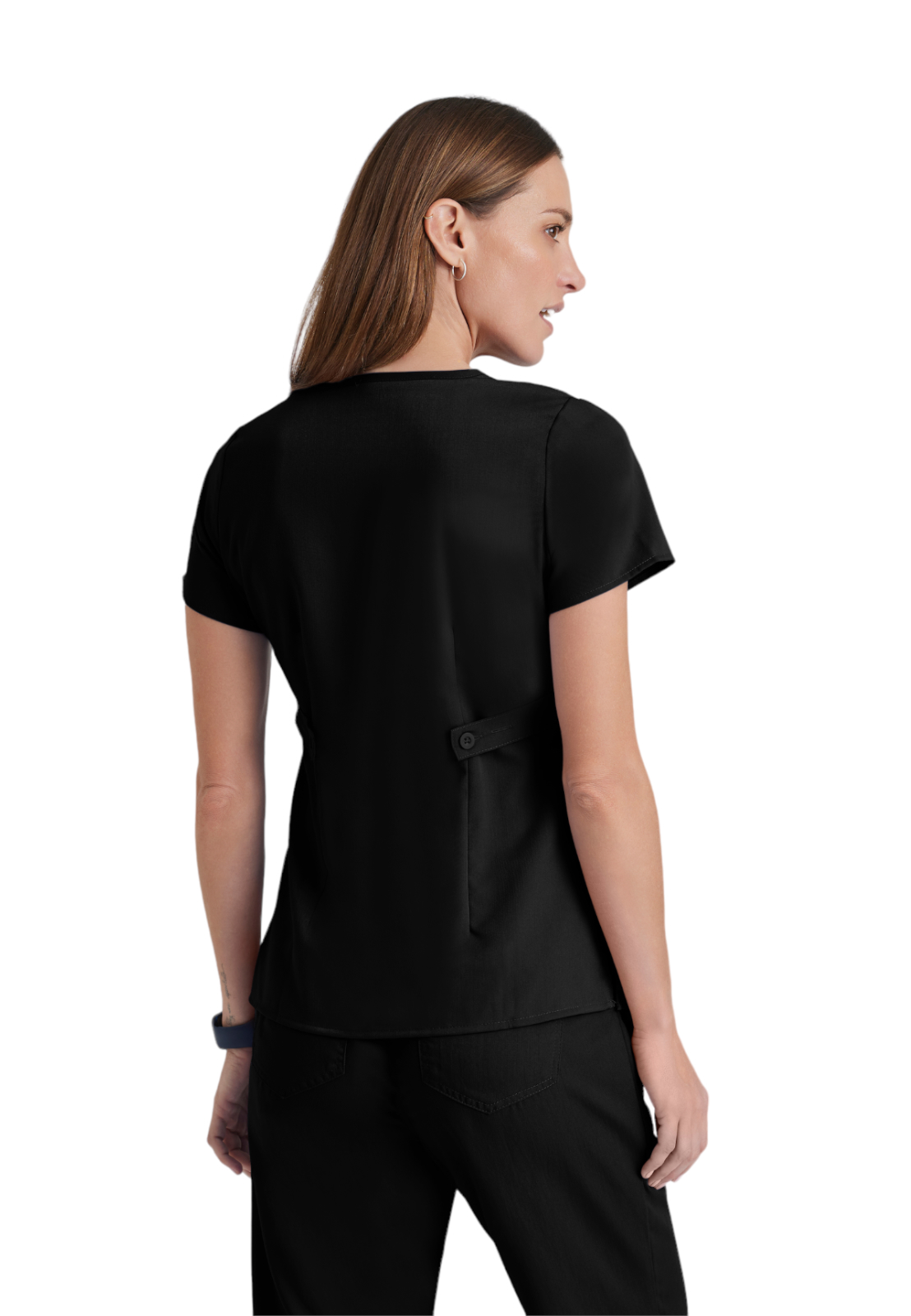 Grey's Anatomy Classic - Women's Two-Pocket Mock Wrap Riley Scrub Top 9