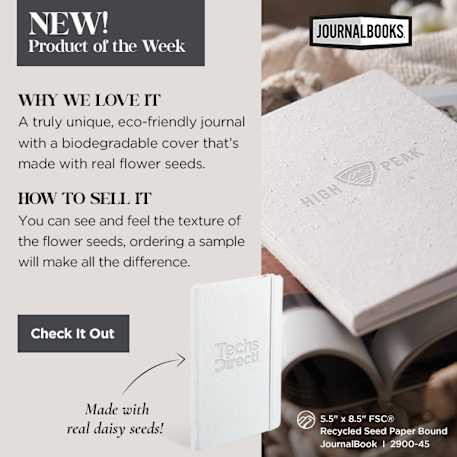 5.5" x 8.5" FSC® Recycled Seed Paper Bound Journal 45
