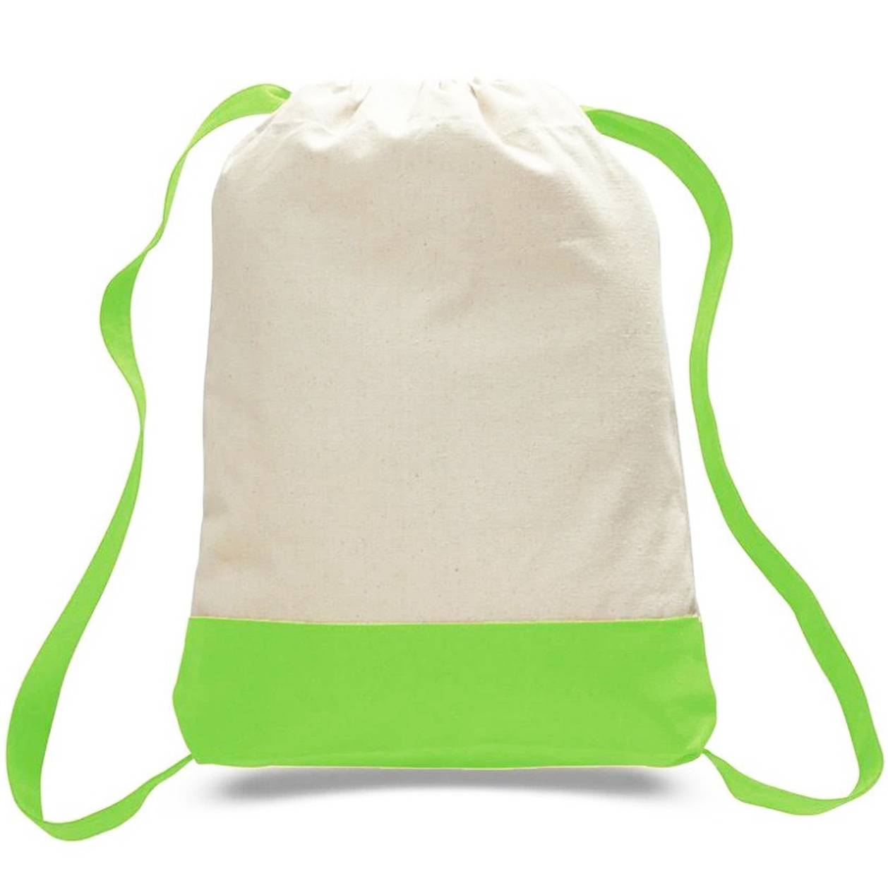 Two Color Canvas Sports Drawstring Bag 3