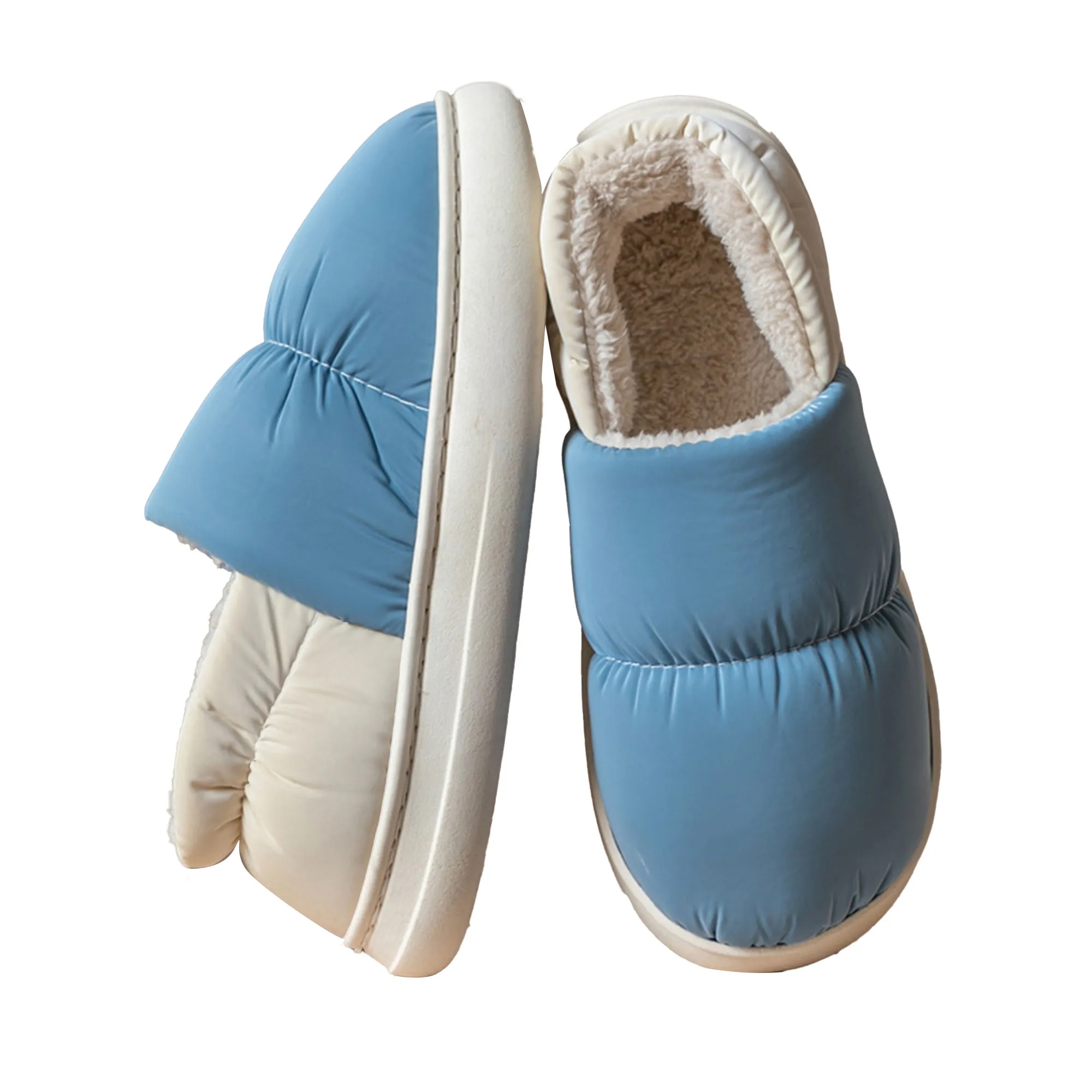 MOQ 30 Waterproof Heeled Cotton Shoes Warmth Non-Slip 2