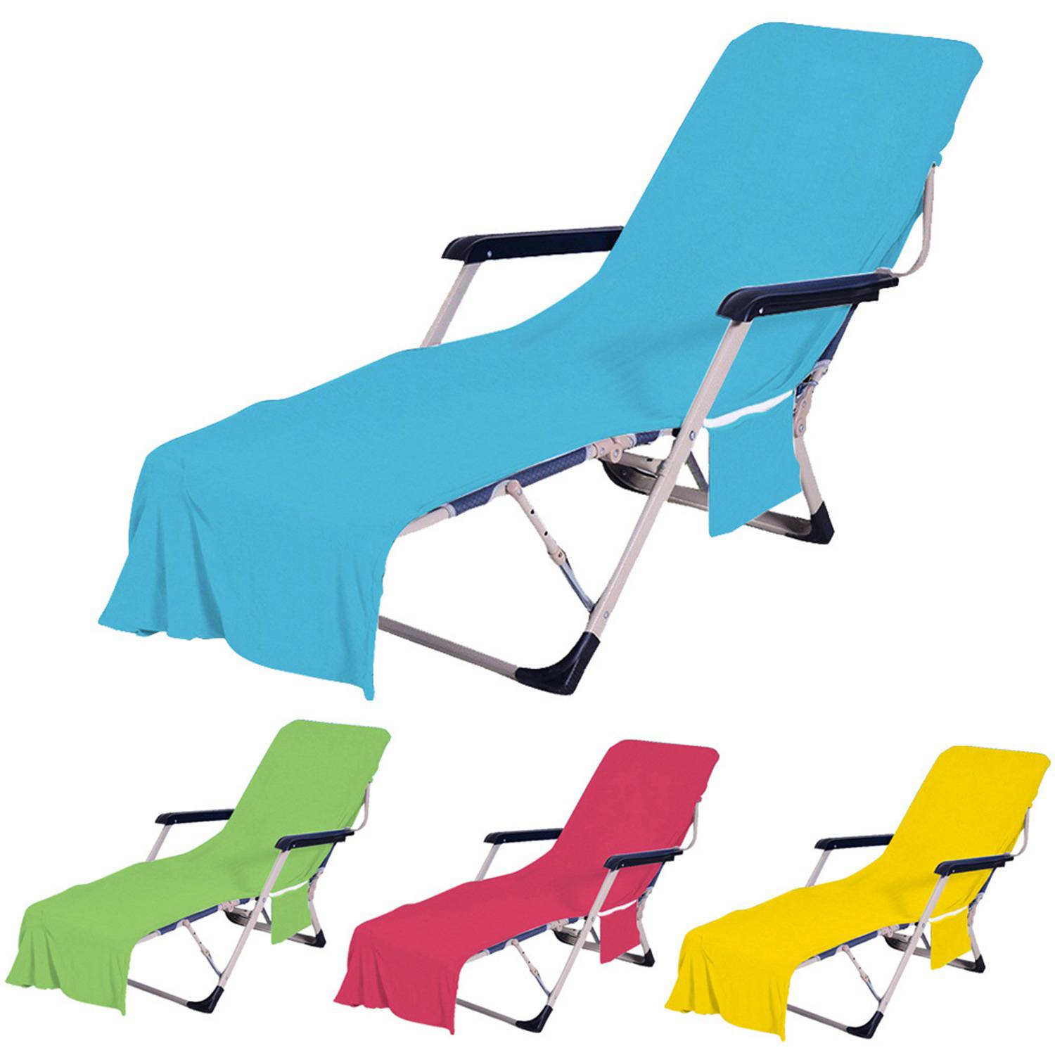 Lounge Chair Cover with Side Pockets 8