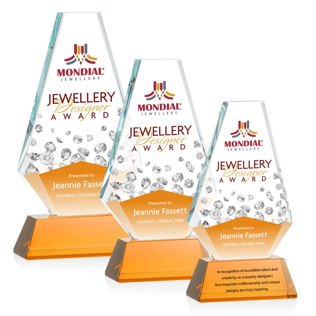 Kingsley VividPrint™ Award on Newhaven Base - Amber