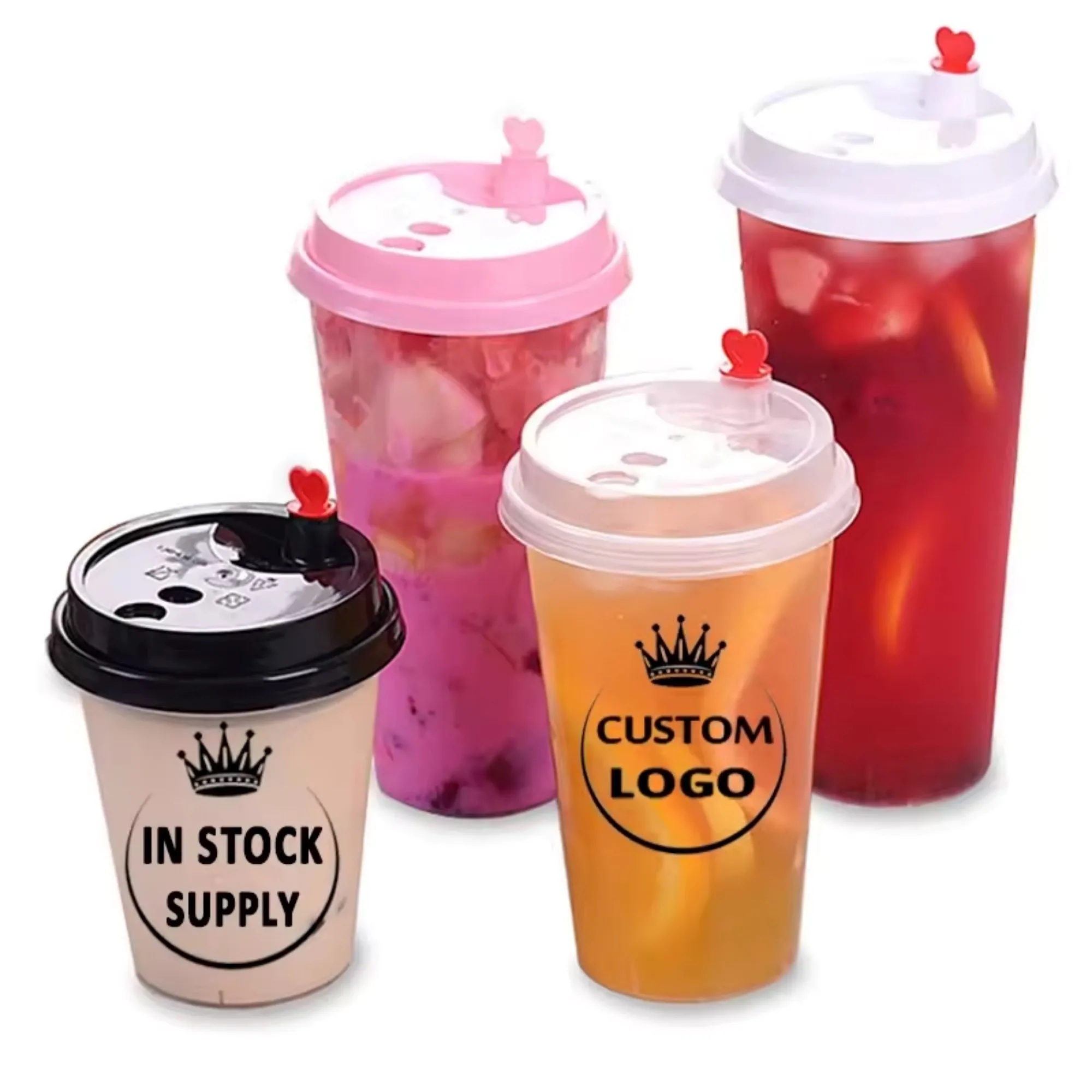 Boba Milk Tea Cups With Lid 1