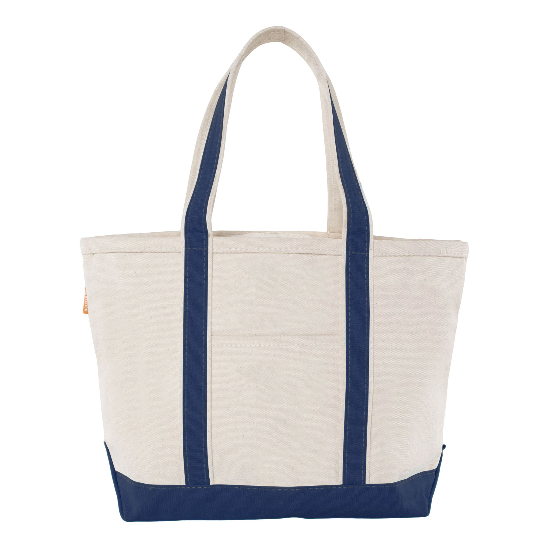 Reusable 120Z Two Tone Canvas Tote Bag With Front Pocket (16.5'' x 13'' x 3.85'') 2