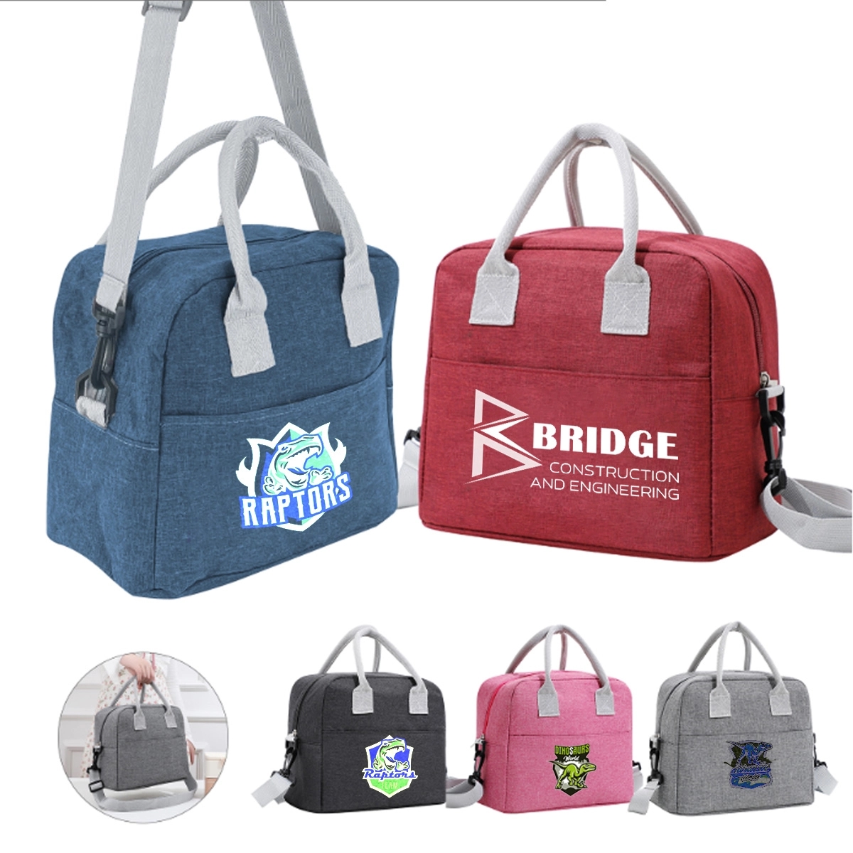 Large Aluminum Foil Thickened Insulation Cooler lunch Bag 6