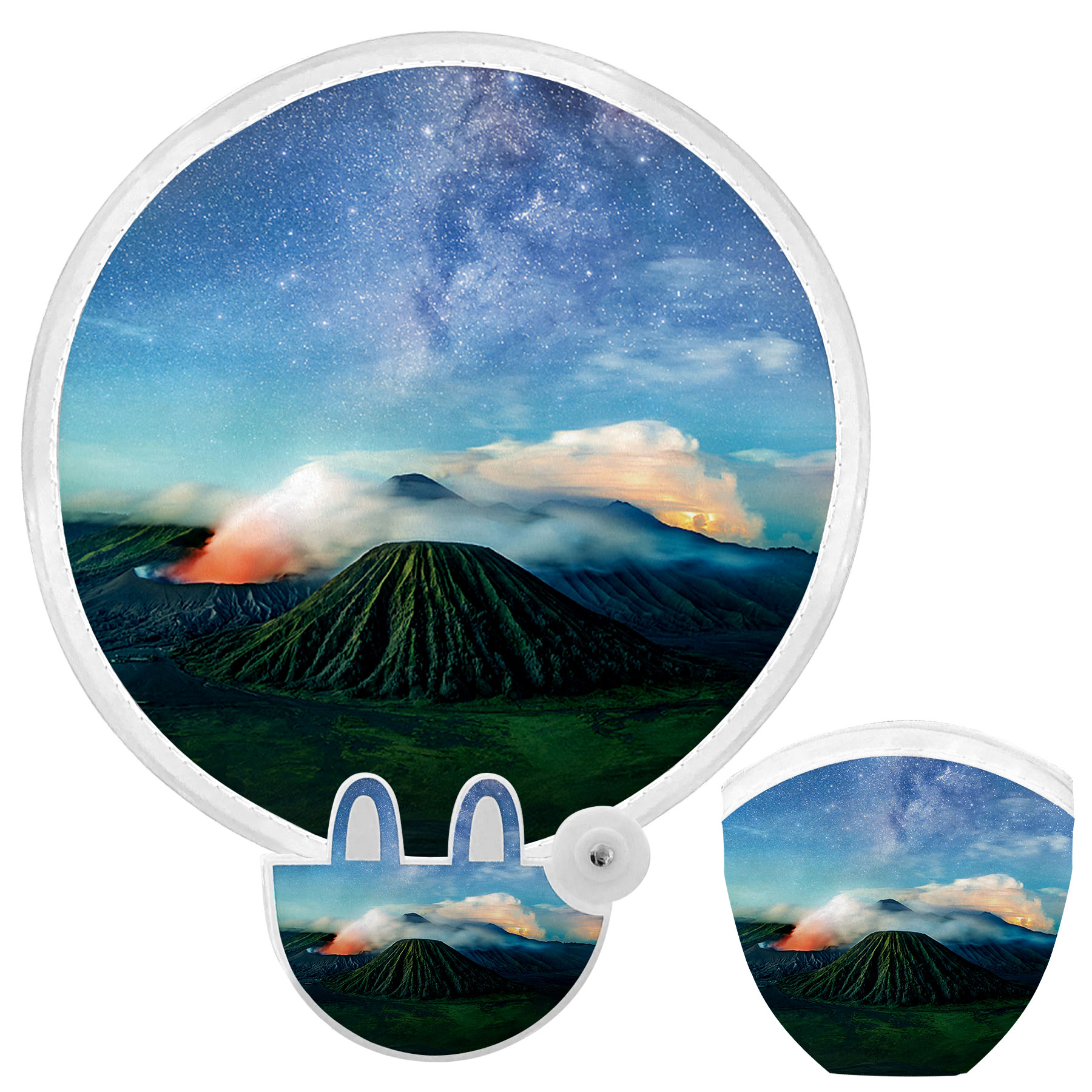 Polyester Folding Fan with Pouch 15