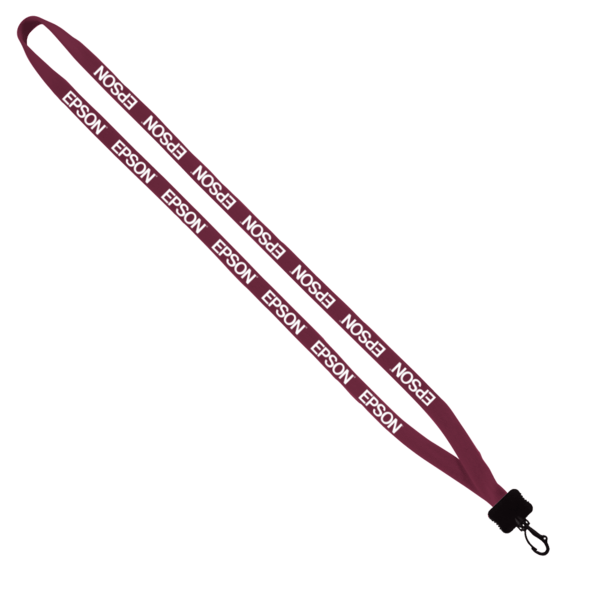 1/2" Cotton Lanyard with Plastic Clamshell & Swivel Snap Hook 33
