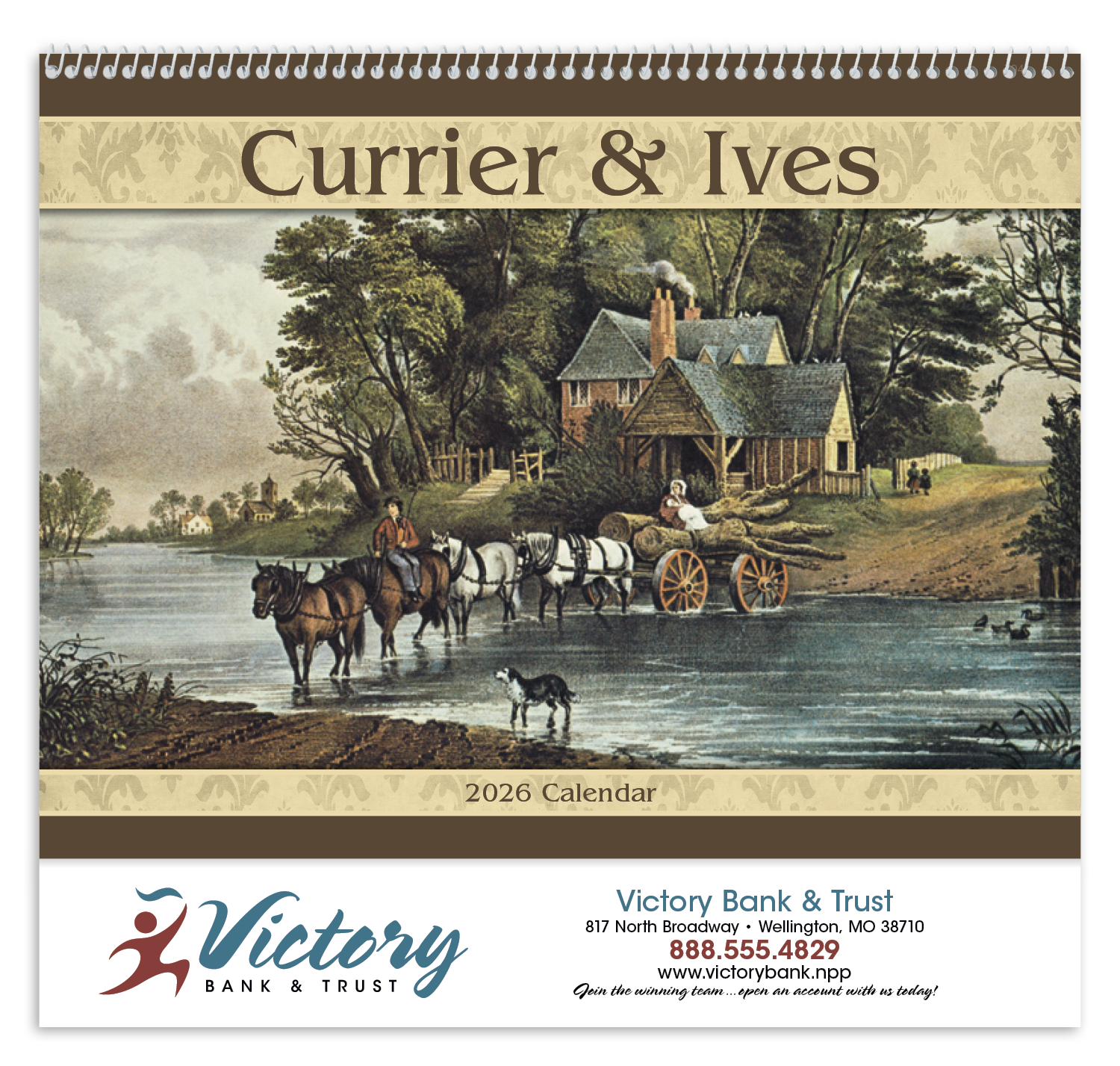 Good Value™ Currier & Ives - Spiral Calendar 48