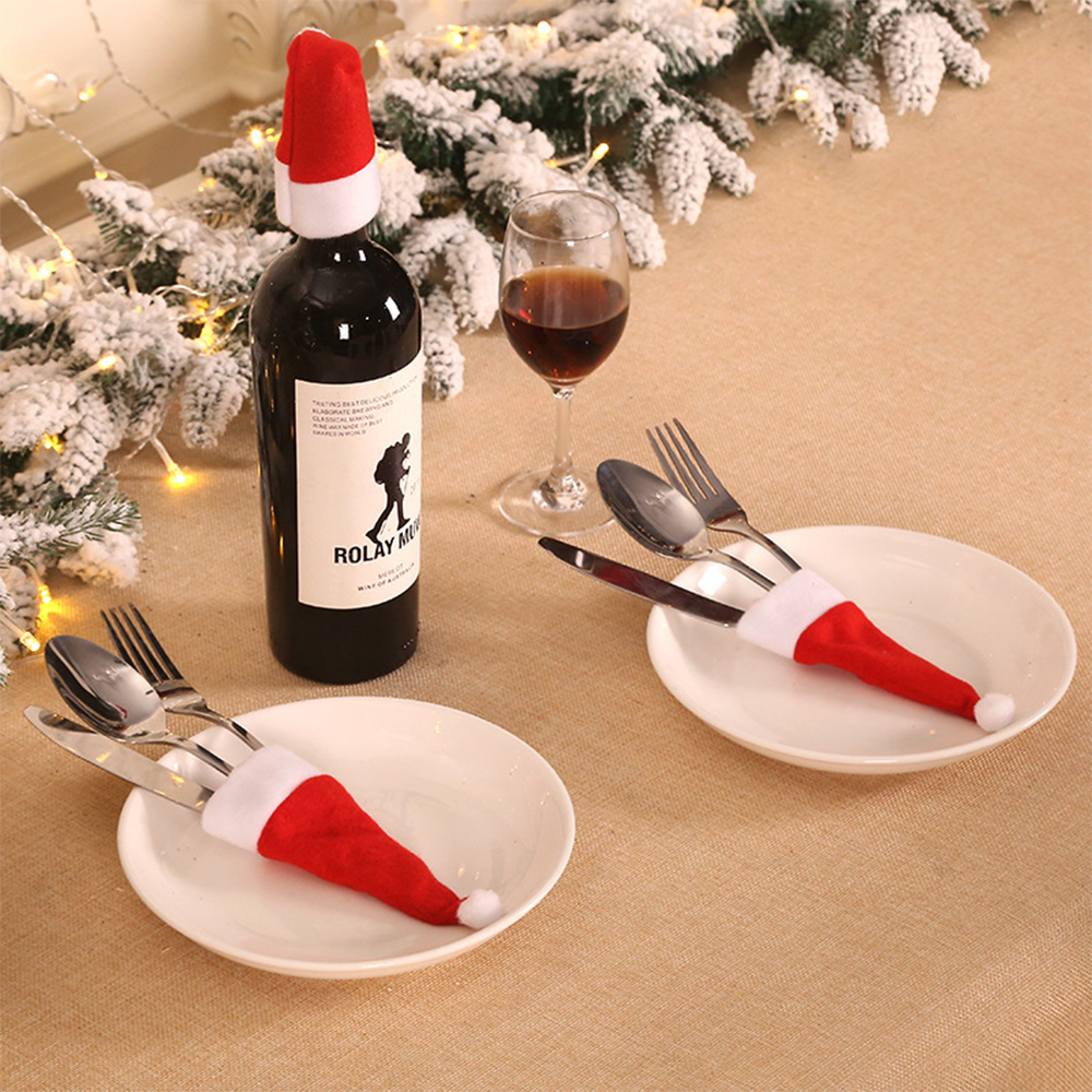Christmas Hat Knife and Fork Holder 2