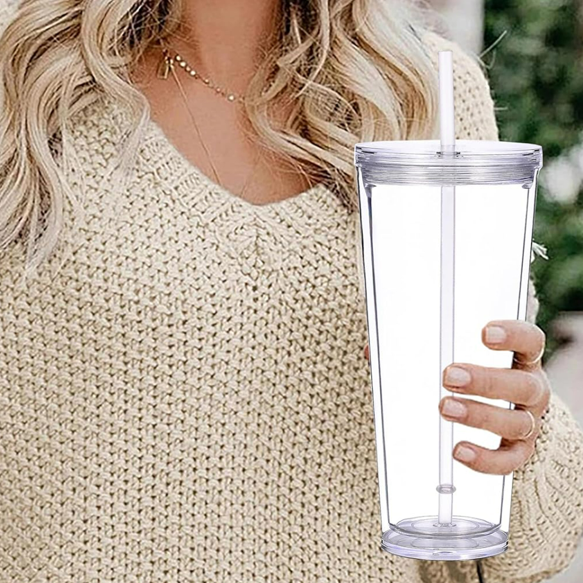 32Oz. Acrylic Tumbler with Lid and Straw for Drinks 1