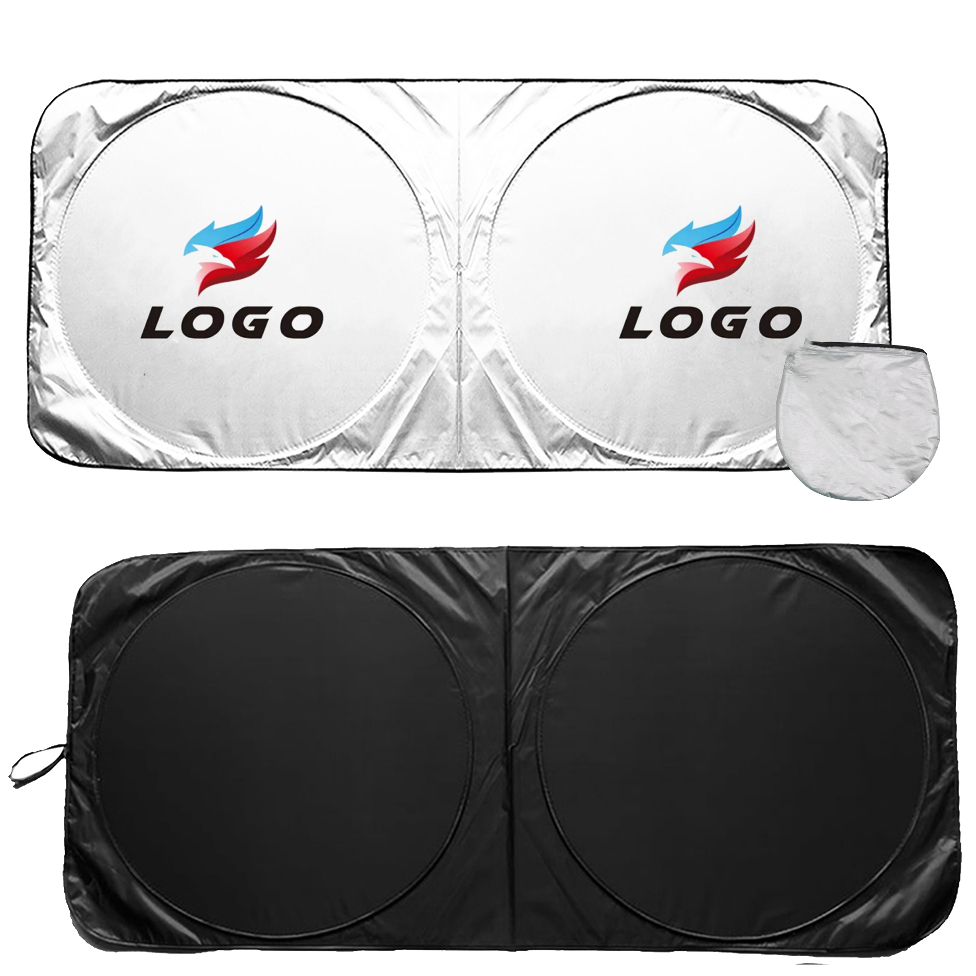 Auto Sun Shade ?C Foldable Single Panel with Pouch 2