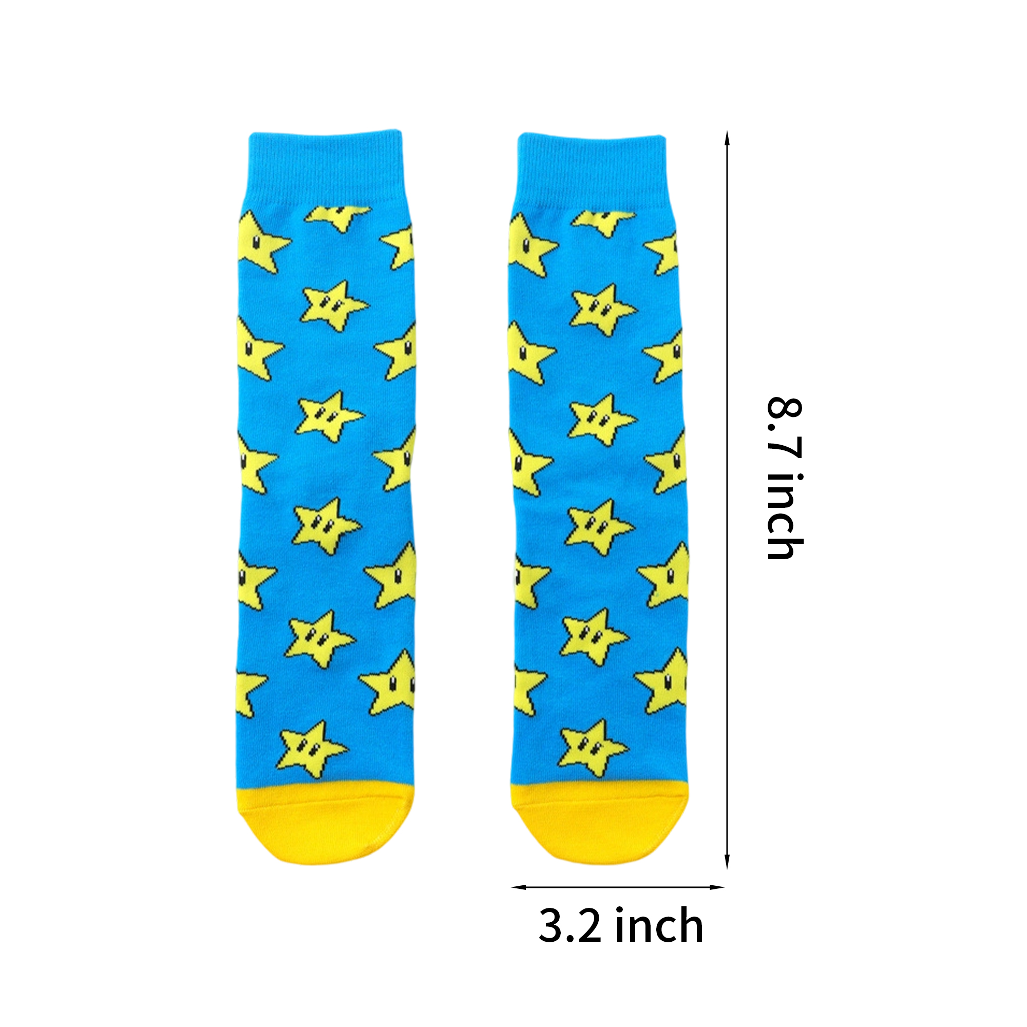 Knit Crew Sock With Custom Pattern Elastic Fit 4