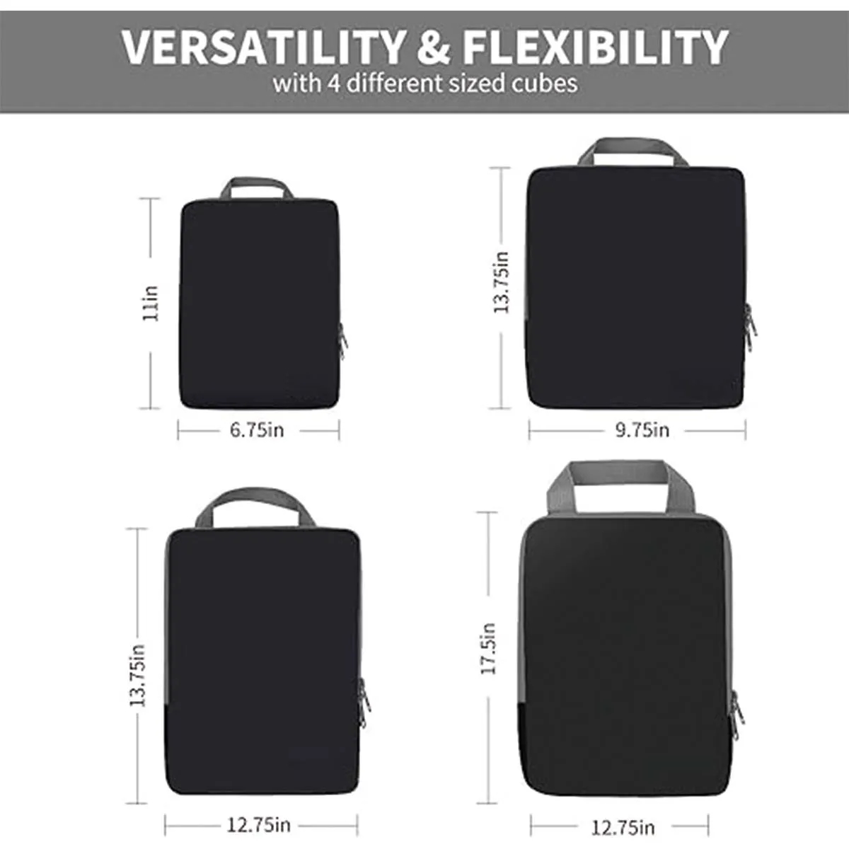 Stock 4 /5 /6 Set Travel Accessory Compression Packing Cubes 2