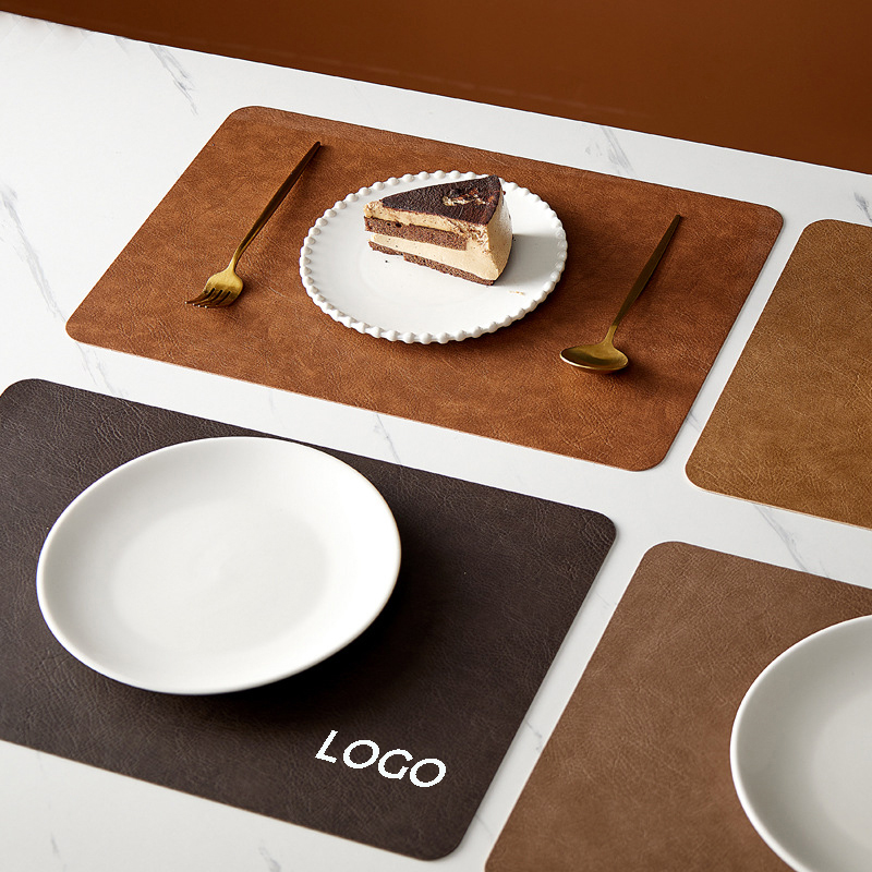 Faux Leather Waterproof Reversible Table Mats for Dining Table 2