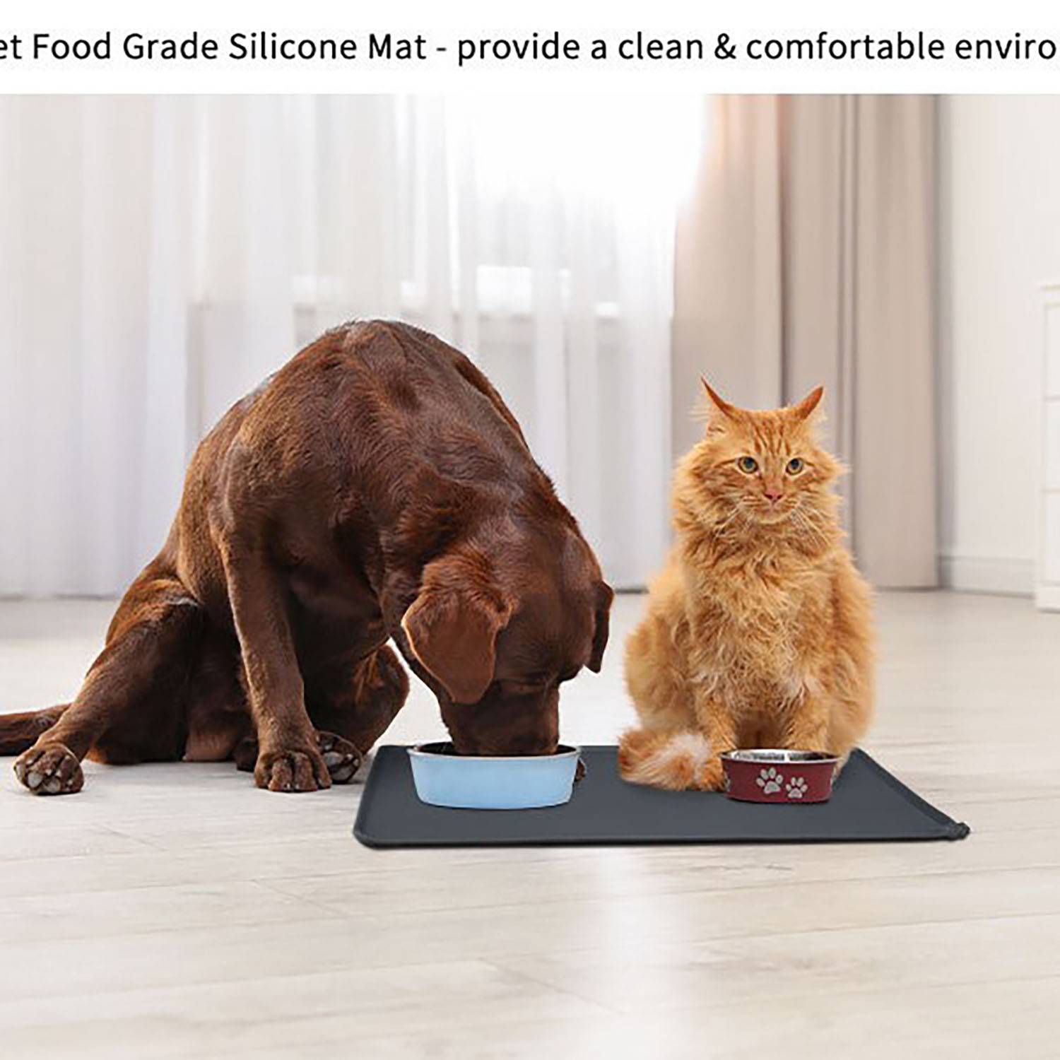 Non-Slip Waterproof Silicone Pet Feeding Mat 8