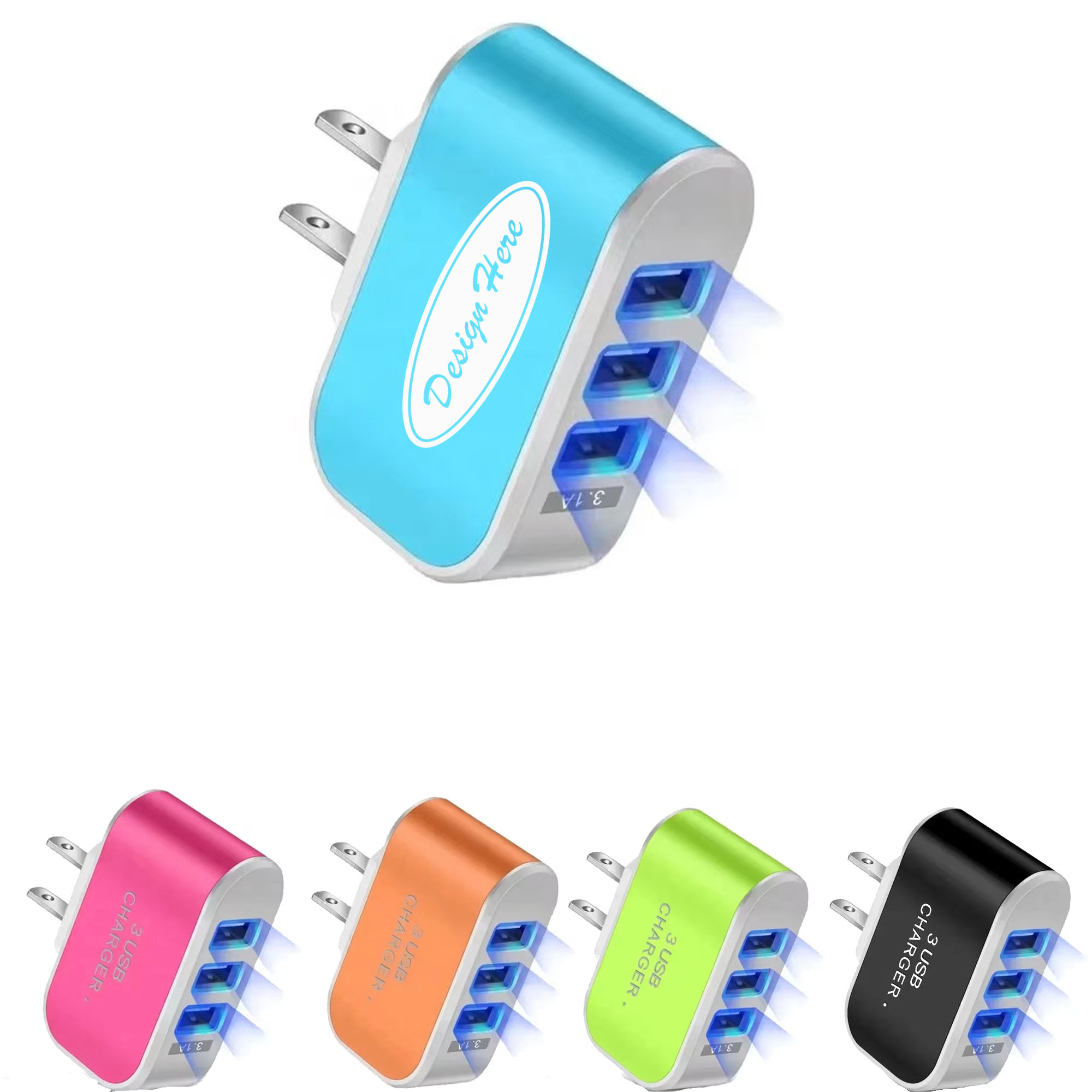 Versatile USB Charger for Phones & Tablets Compact Design 1