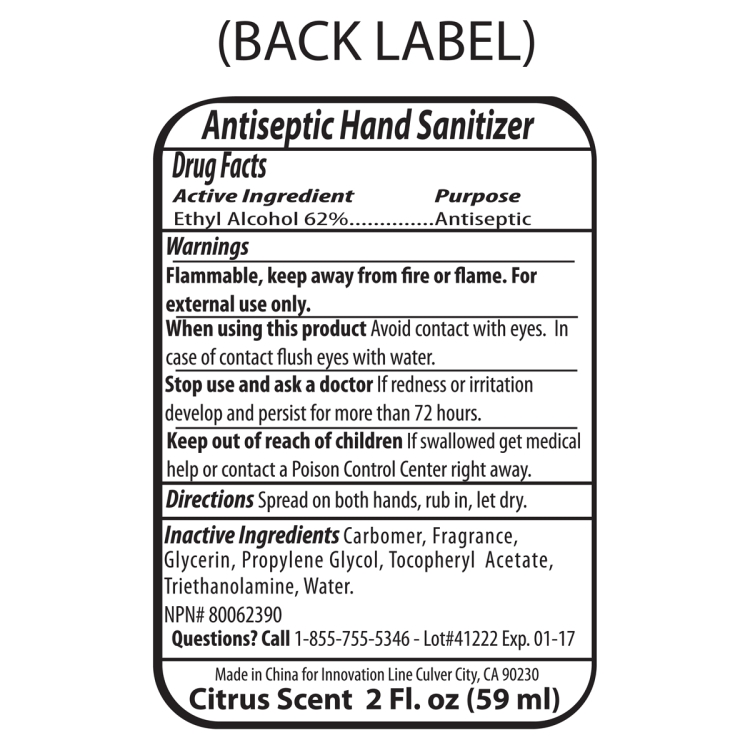 2.0 oz Hand Sanitizer Antibacterial Gel in Flip Top Squeeze Bottle (PhotoImage 4 Color) 2