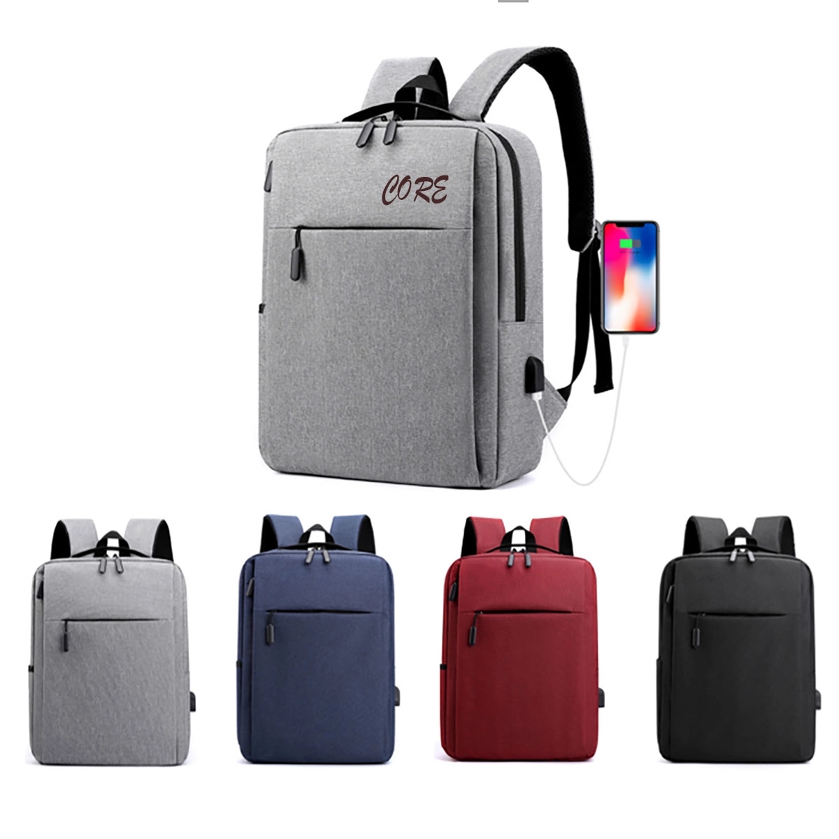 Deep Storage Laptop Backpack With USB Charging Port 2
